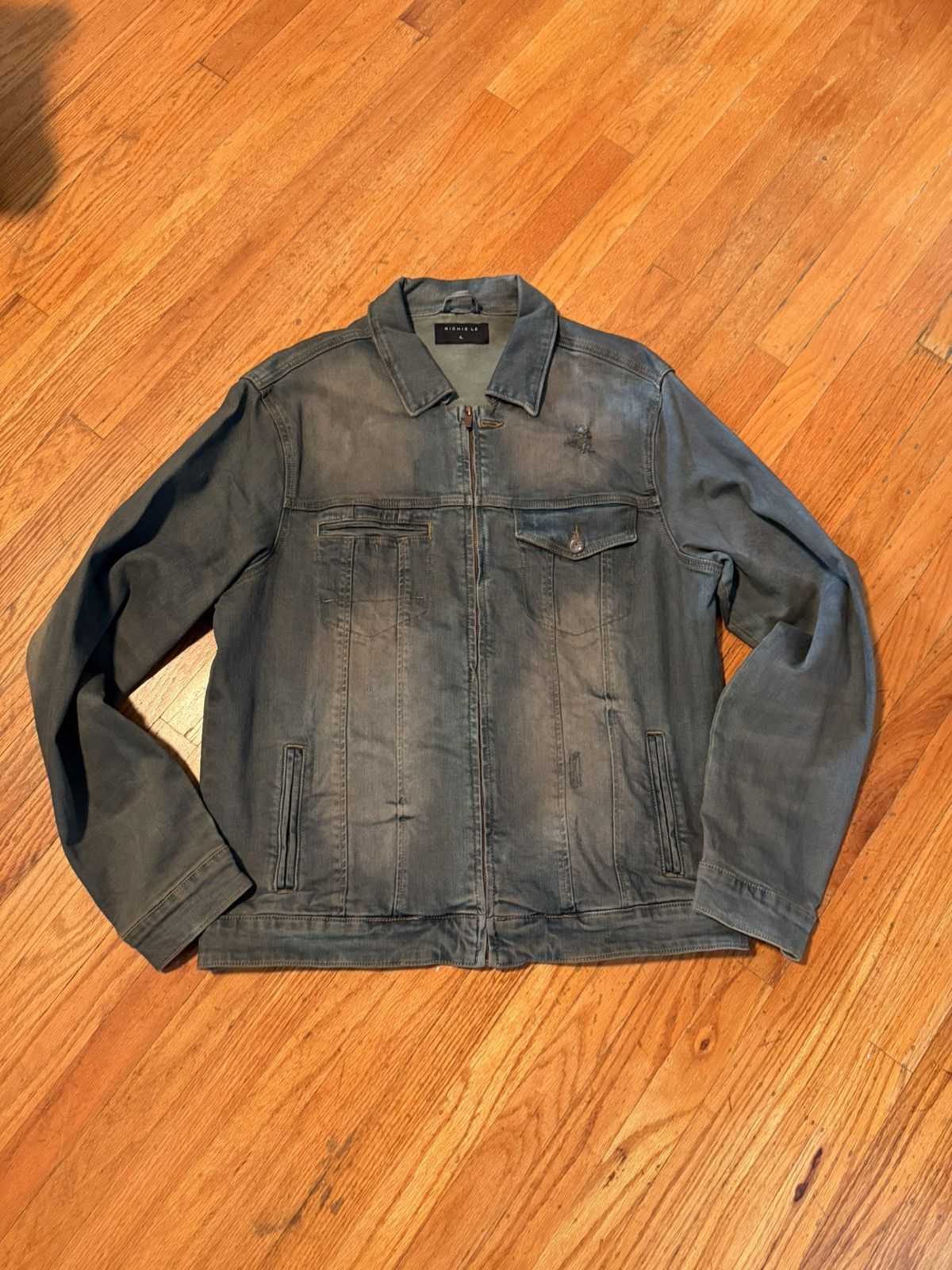 Richie Le Collection Rustic Jean Jacket Size US XL / EU 56 / 4 - 1 Thumbnail