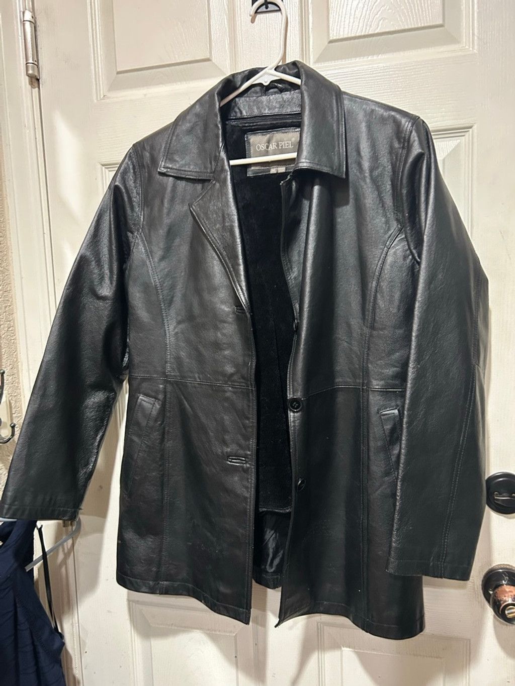 Oscar Piel Women's OSCAR PIEL Black Leather Jacket M Size M / US 6-8 / IT 42-44 - 1 Thumbnail