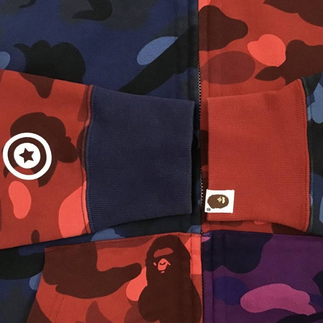 Bape BAPE Double Shark full zip hoodie crazy camo a bathing ape Size US M / EU 48-50 / 2 - 6 Thumbnail