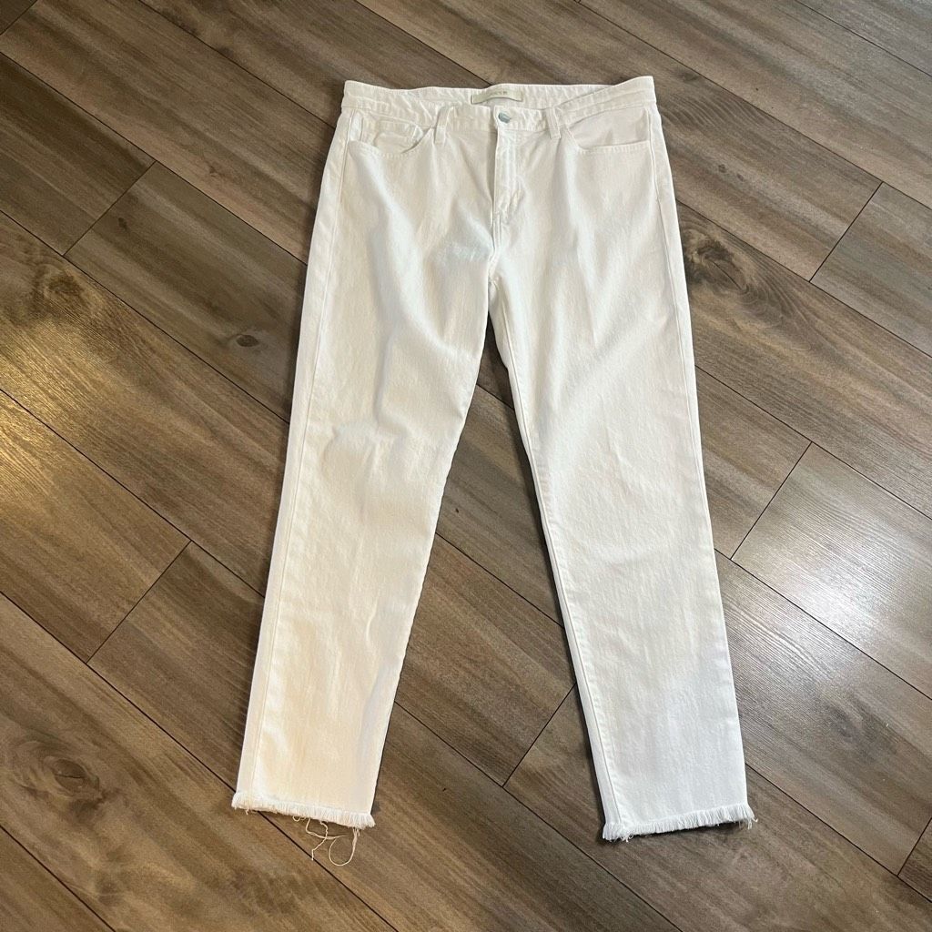 Joe's Joe’s Jeans White Denim Lara Cigarette Jeans Women 33 Size 33" - 2 Thumbnail