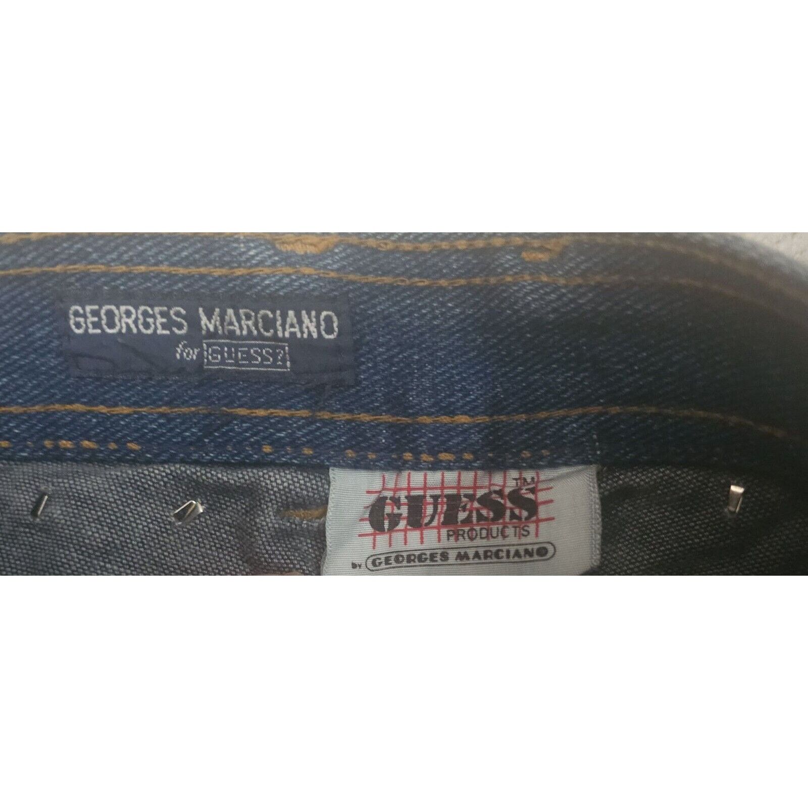 Guess VTG 1990s GEORGES MARCIANO GUESS Embroidered Rhinestone Size 31" - 13 Thumbnail