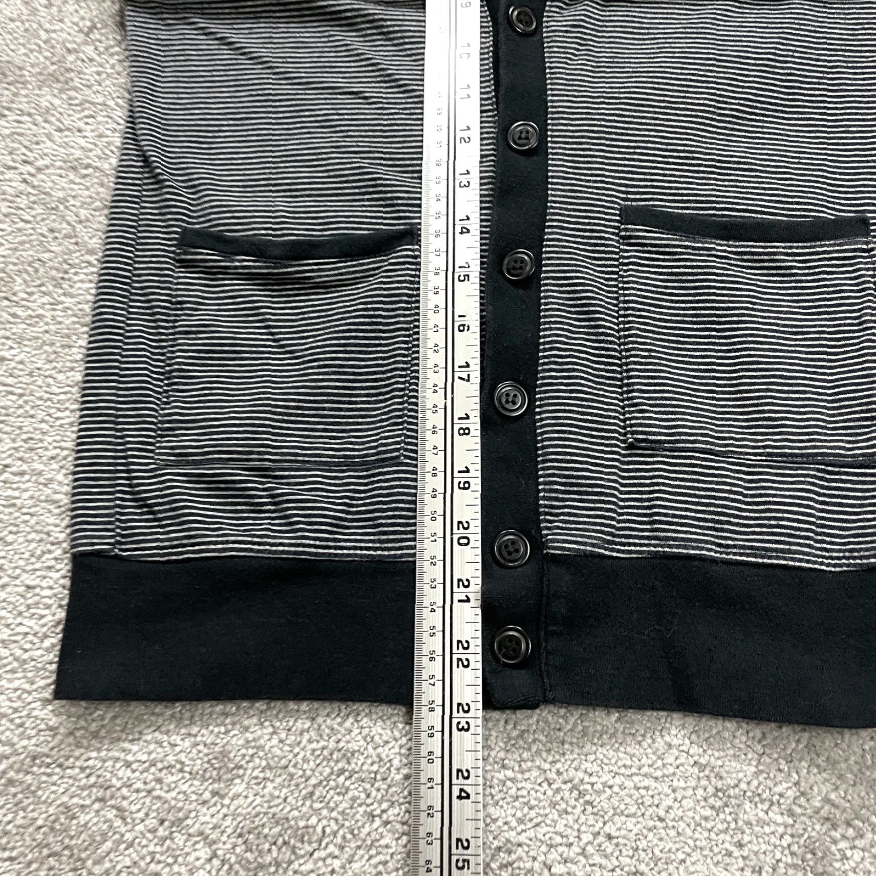 Vintage VINTAGE Charles And A Half Hoodie Sweatshirt Women XS Black Striped Casual Fall Spring Winter 100% Cotton Size XS / US 0-2 / IT 36-38 - 7 Thumbnail