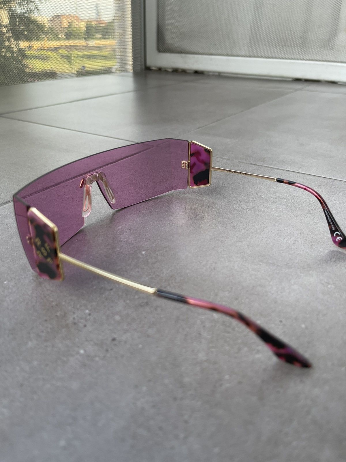 Retrosuperfuture !DS!SS23 Retrosuperfuture RA1 Pianeta Pink Shield Sunglasses Size ONE SIZE - 10 Thumbnail