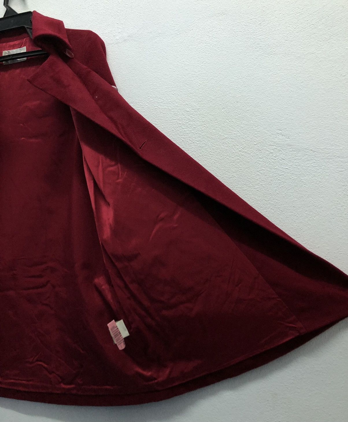 agnes b. Agnes b. Burgundy Wool-Blend Double-Breasted Coat Made Japan Size M / US 6-8 / IT 42-44 - 9 Thumbnail