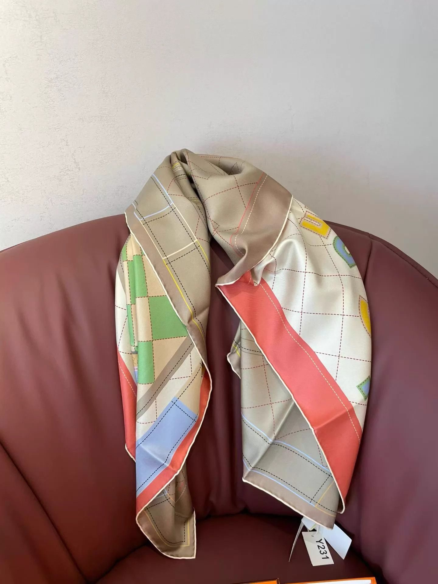 Hermes HERMES Double-sided Saddle Scarf NWT Y231 Size ONE SIZE - 3 Thumbnail