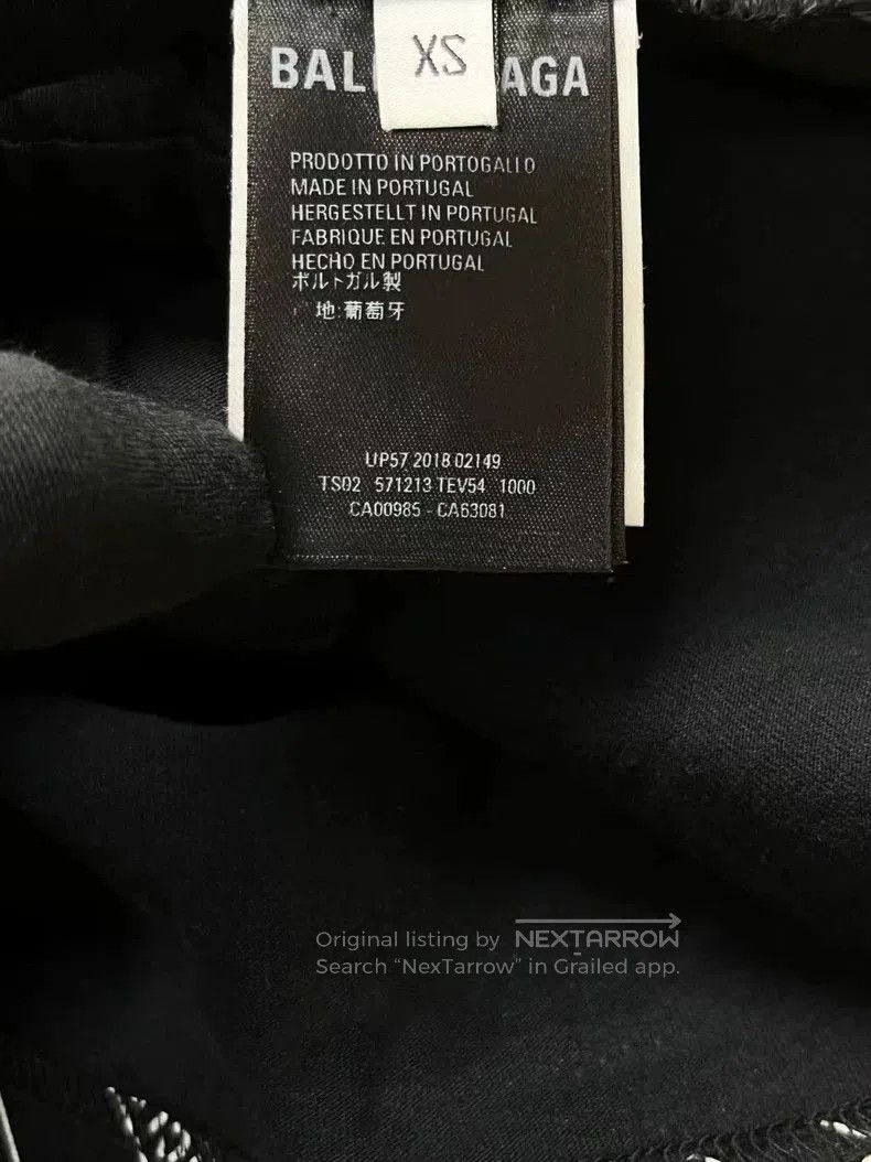 Balenciaga Balenciaga Black Logo Print Short Sleeve Tee. Size US XS / EU 42 / 0 - 5 Thumbnail
