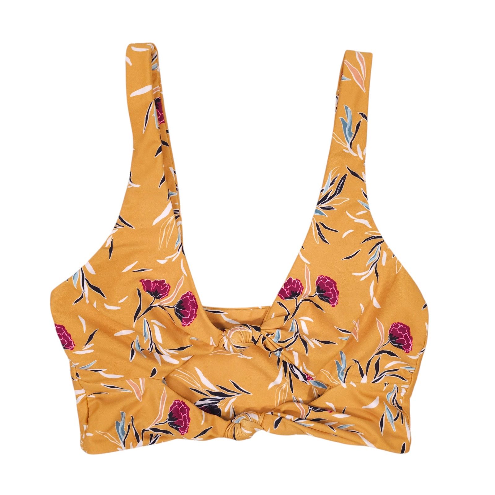 Beach Riot Beach Riot Bowie Sports Bra Golden Yellow Floral Sz Small Size ONE SIZE - 1 Thumbnail