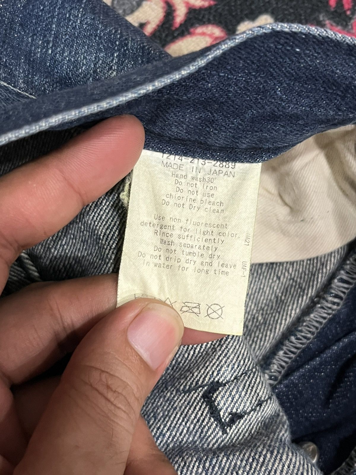 Japanese Brand Vintage Blue Label United Arrows Whisker Blue Faded Jeans Size US 30 / EU 46 - 15 Thumbnail