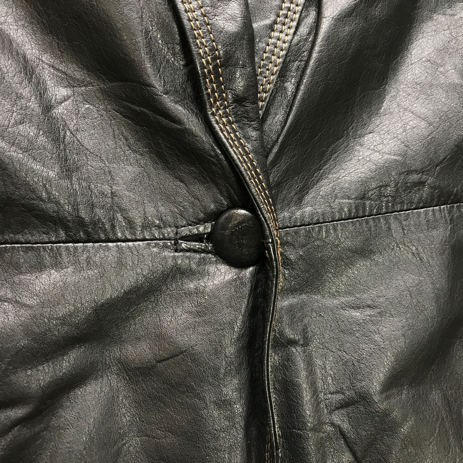 Other Vintage 90s Avanti Leather Long Coat Womens Large Black Size L / US 10 / IT 46 - 9 Thumbnail
