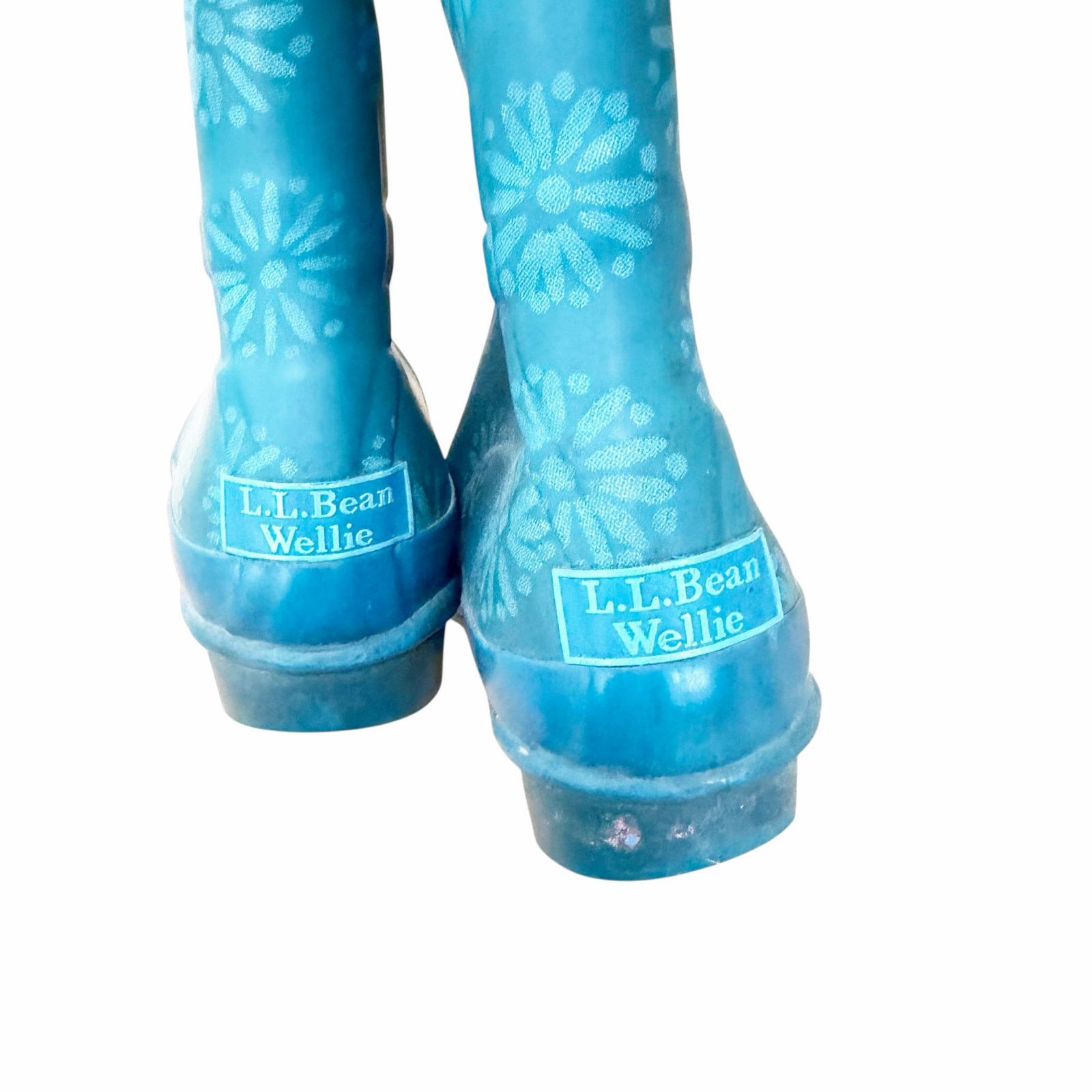 L.L. Bean LL Bean Blue Floral Wellie Rain Boots Sz 6 Size US 6 / IT 36 - 8 Thumbnail