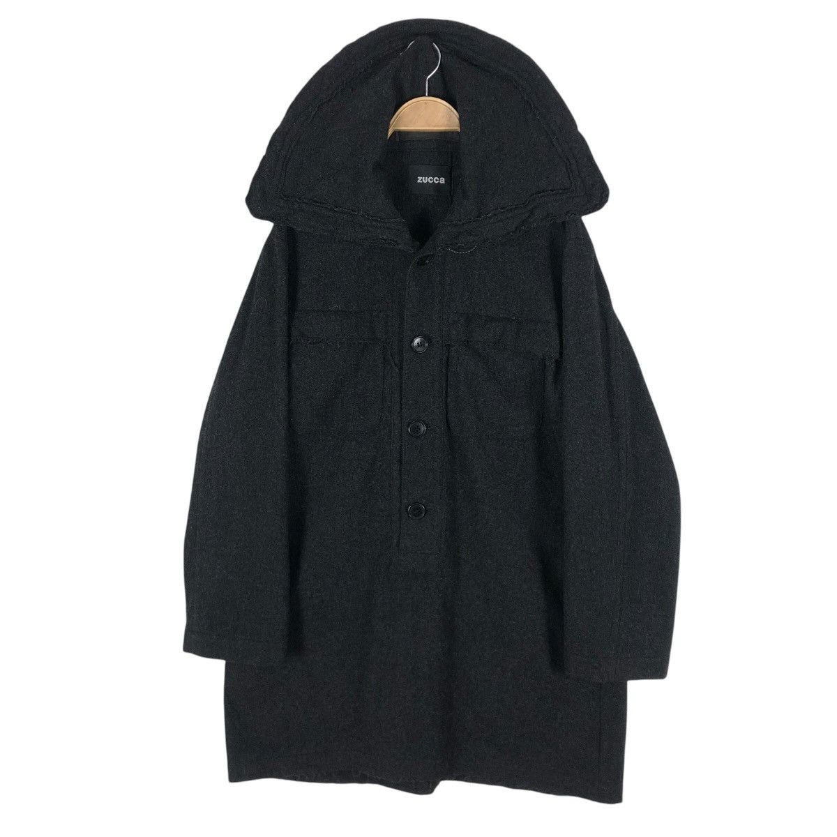 Issey Miyake Vintage Zucca Issey Miyake 2003 A/W Deconstructed Wool Coat Size M / US 6-8 / IT 42-44 - 2 Thumbnail