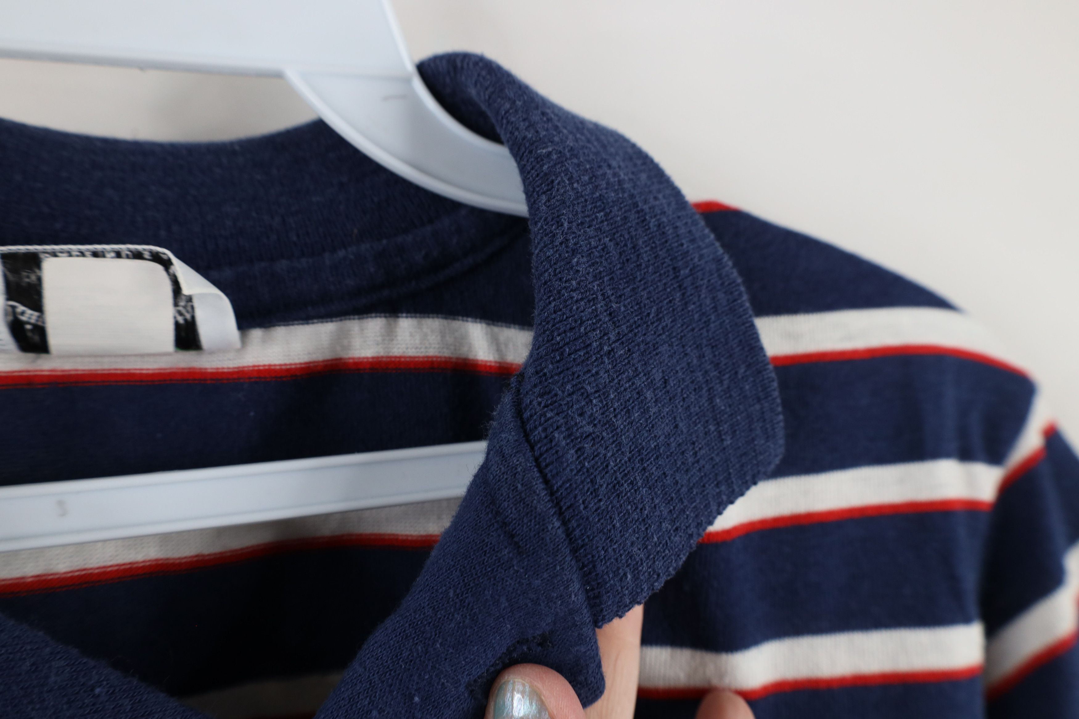 Vintage Vintage 70s Streetwear Striped Knit Collared Polo Shirt USA Size M / US 6-8 / IT 42-44 - 7 Thumbnail