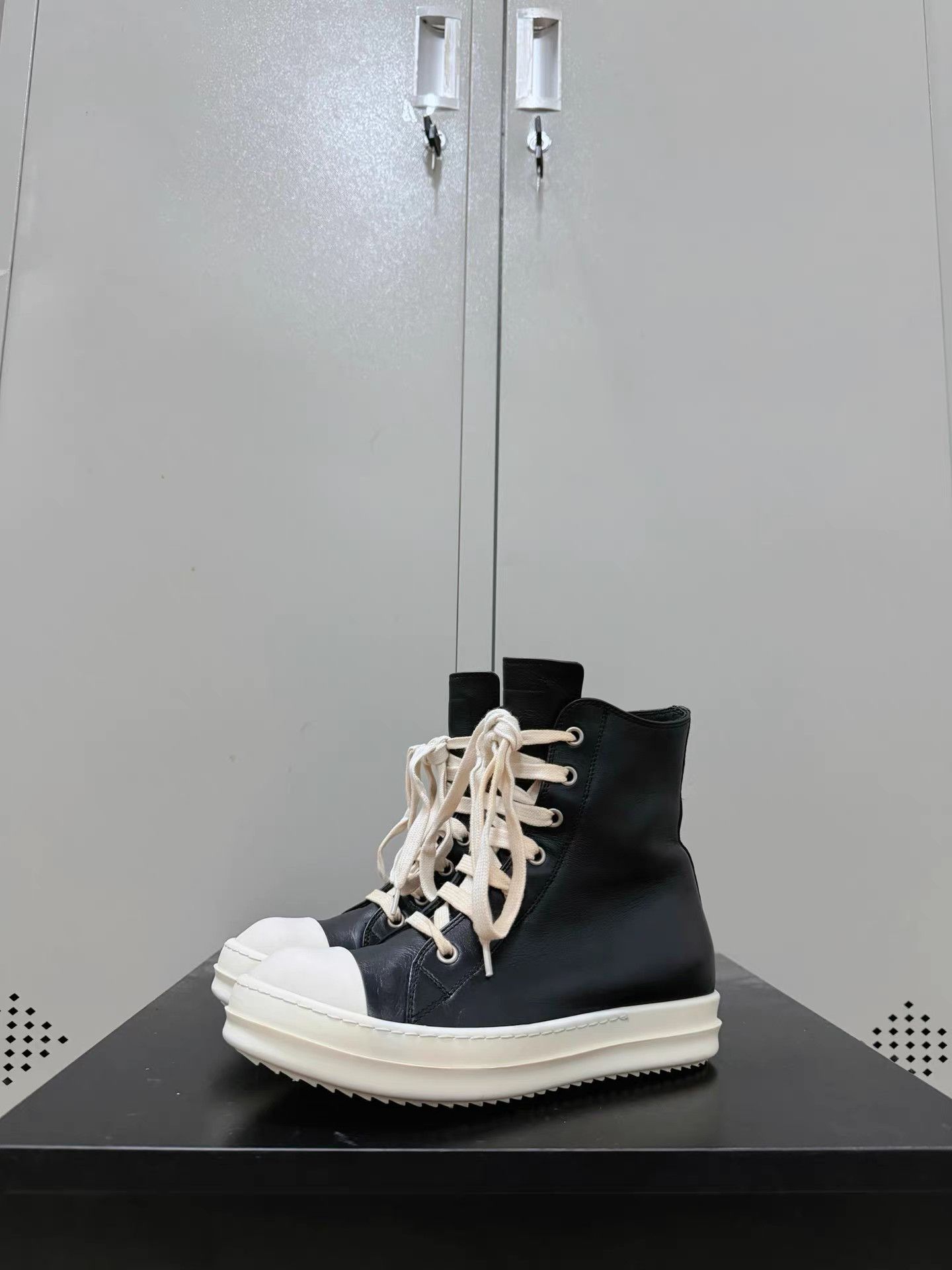 Rick Owens Rick Owens leather Converse high-top sneakers Size US 5 / IT 35 - 1 Thumbnail