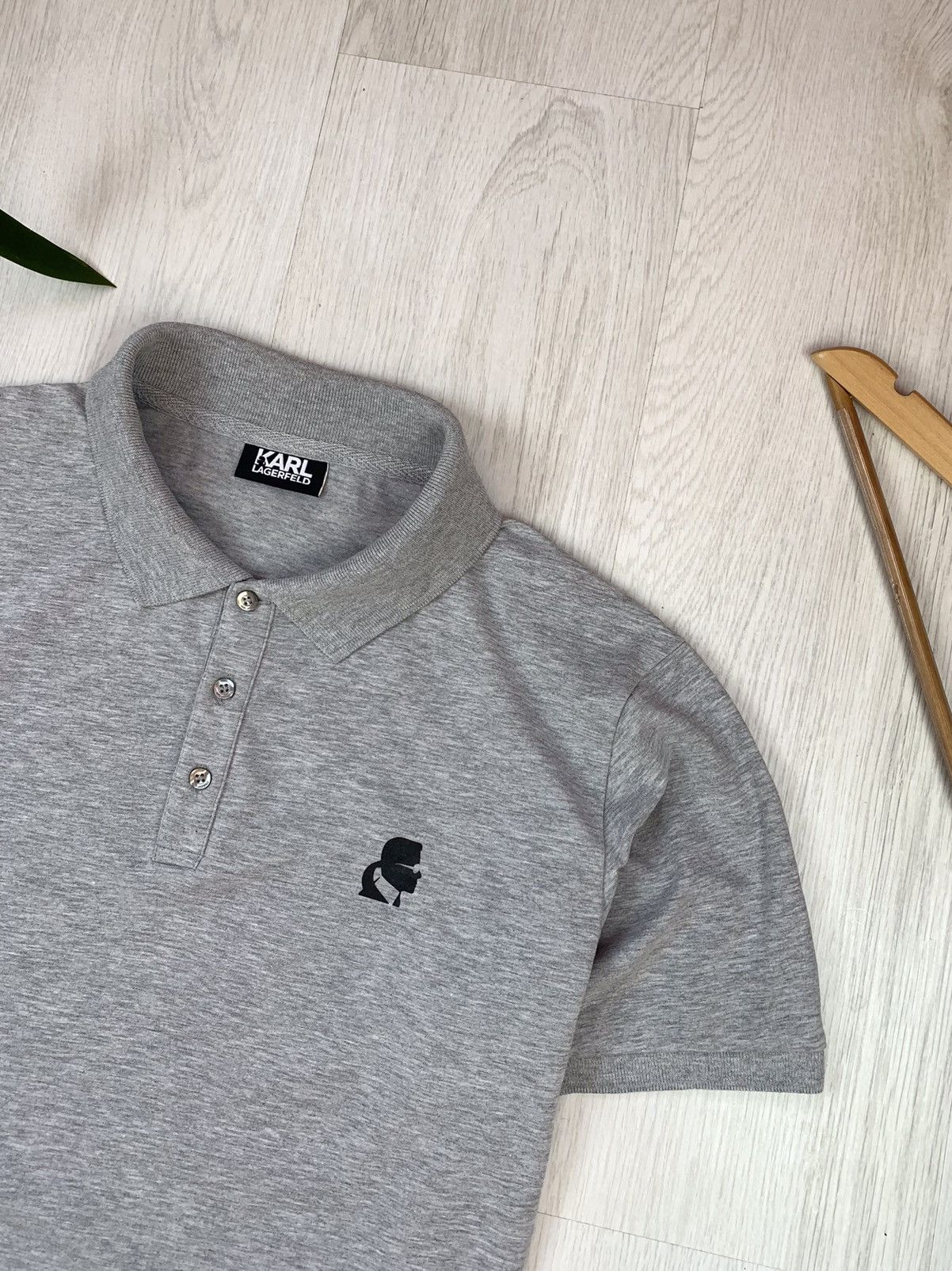 Karl Lagerfeld Karl Lagerfeld Polo Shirt Grey Size M-L Size US L / EU 52-54 / 3 - 3 Thumbnail