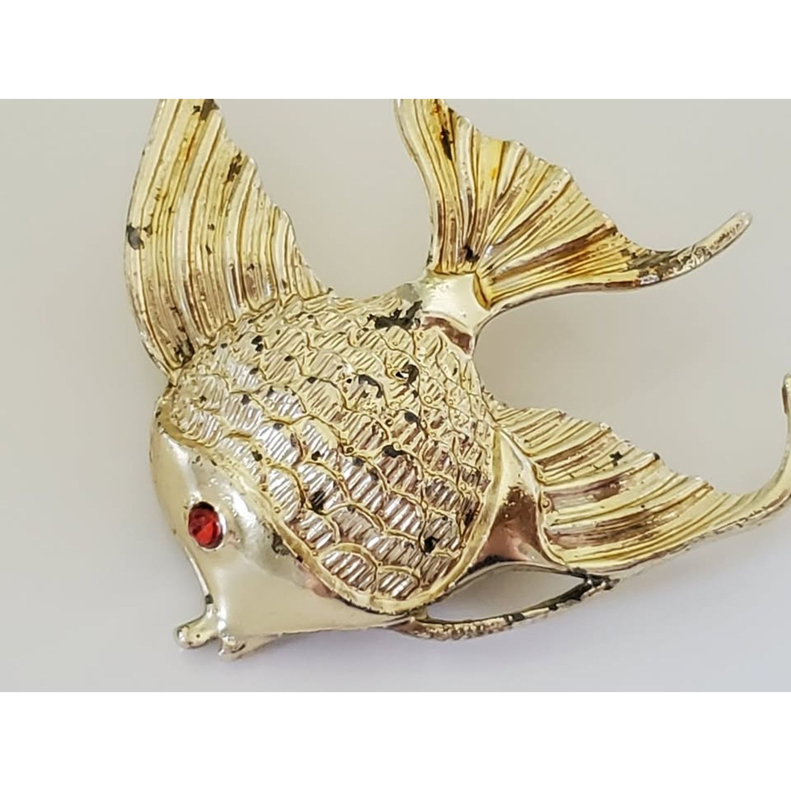 Other Vintage Angel Fish with Red Stone Eye Brooch Size ONE SIZE - 2 Thumbnail