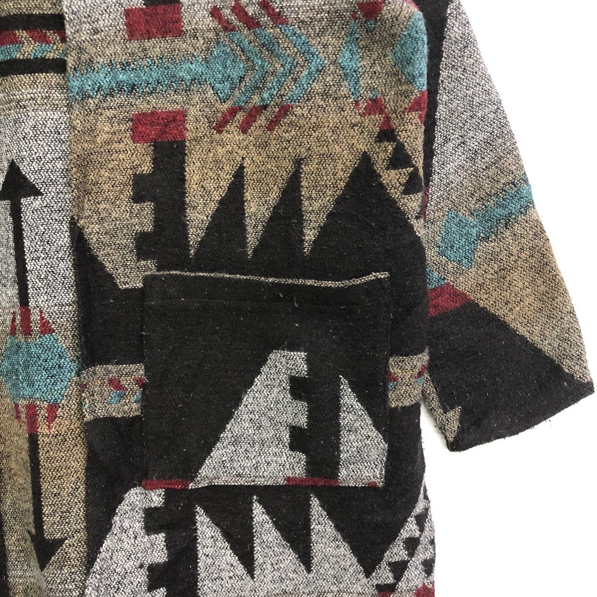 Japanese Brand × Smartwool Sureve Navajo Rug Blanket Wool Wrap Coat Jacket Size US L / EU 52-54 / 3 - 5 Thumbnail