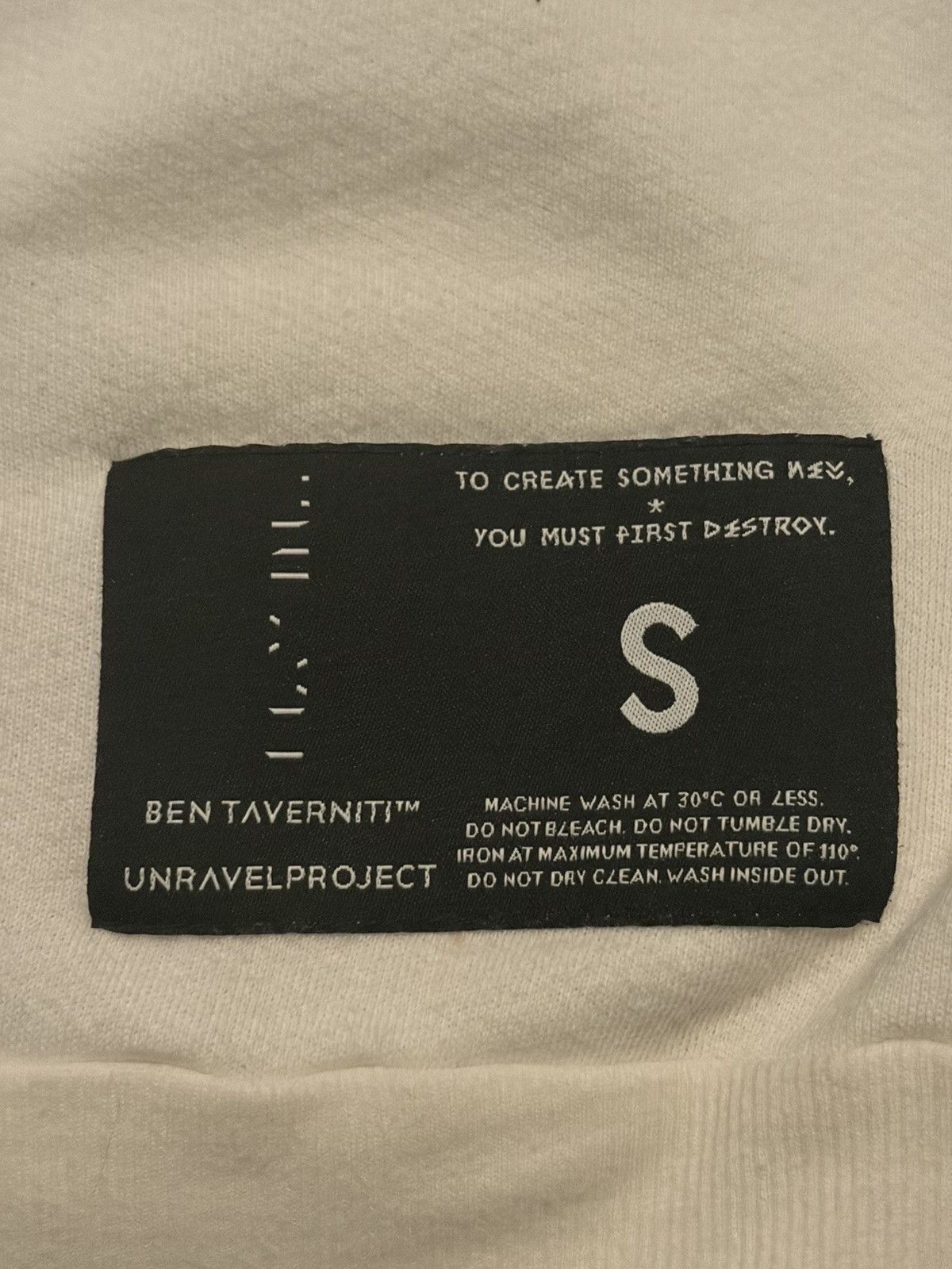 Ben Taverniti Unravel Project White cotton distressed hoodie from UNRAVEL PROJECT Size US S / EU 44-46 / 1 - 3 Thumbnail