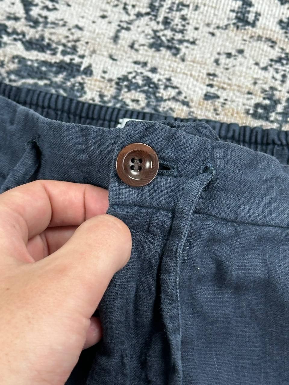 Kingsman × Mr P. Mr. P. Porter Luxury Linen Navy Shorts Size US 36 / EU 52 - 5 Thumbnail