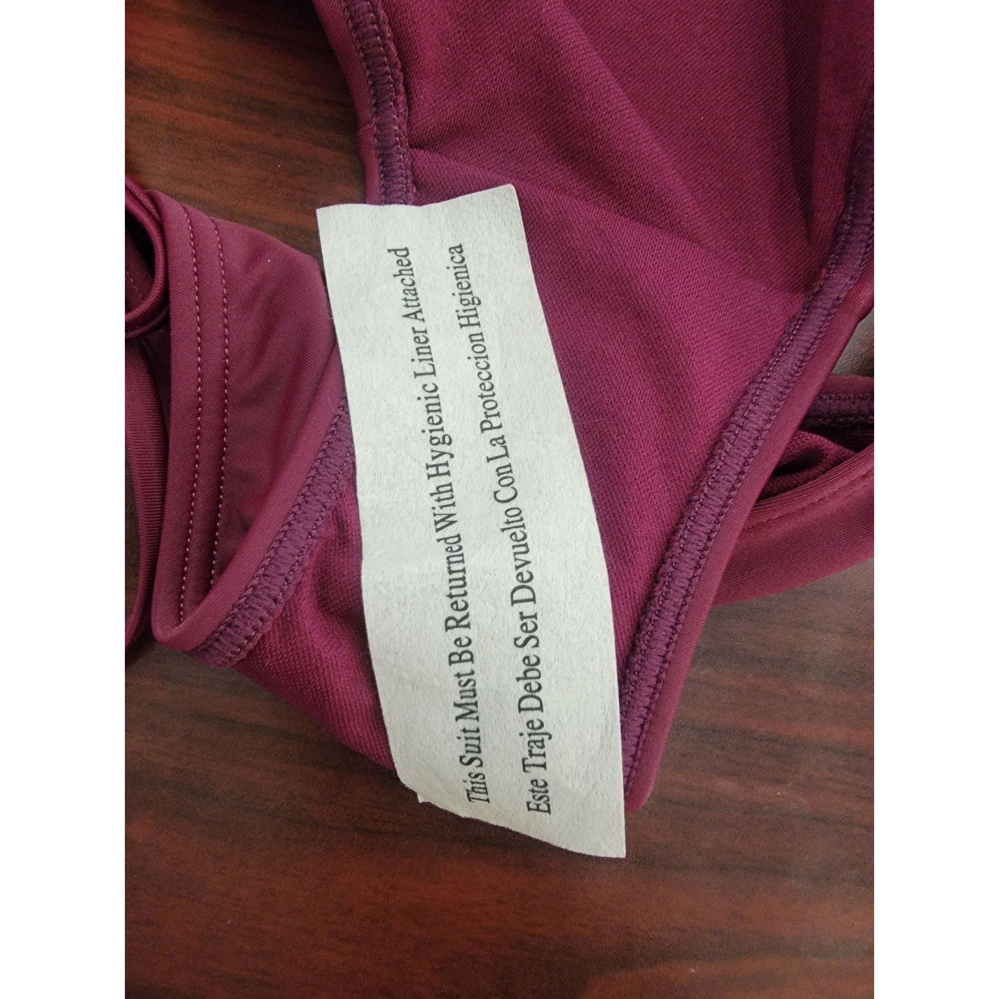 Other Women's XL Maroon Bikini Bottom With Adjustable Side Ties Size ONE SIZE - 5 Thumbnail