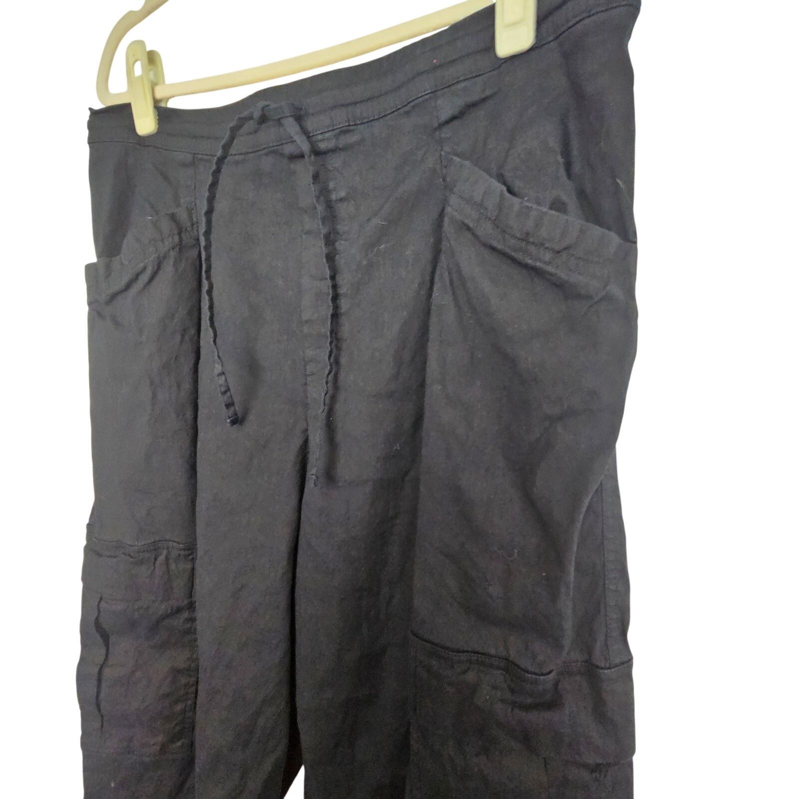 Athleta Athleta Womens Linen Blend Cargo Pants Size L Travel Coastal Size 35" - 4 Thumbnail