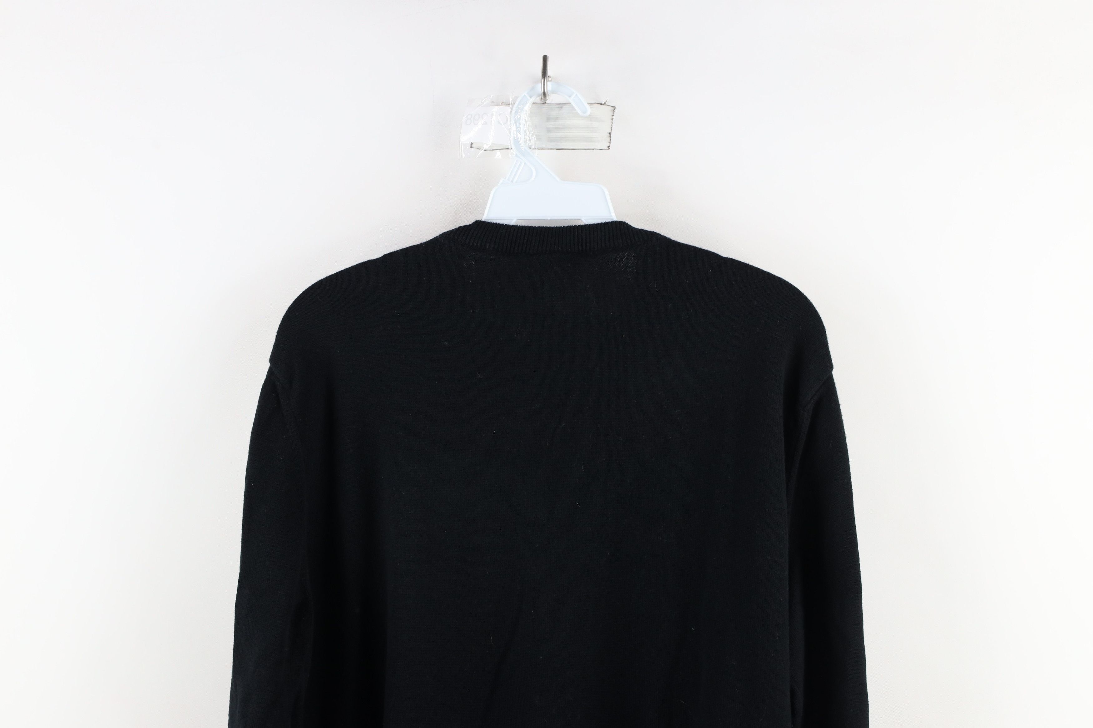 Lacoste × Vintage Vintage Lacoste Croc Logo Cotton Knit V-Neck Sweater Black Size US M / EU 48-50 / 2 - 10 Thumbnail