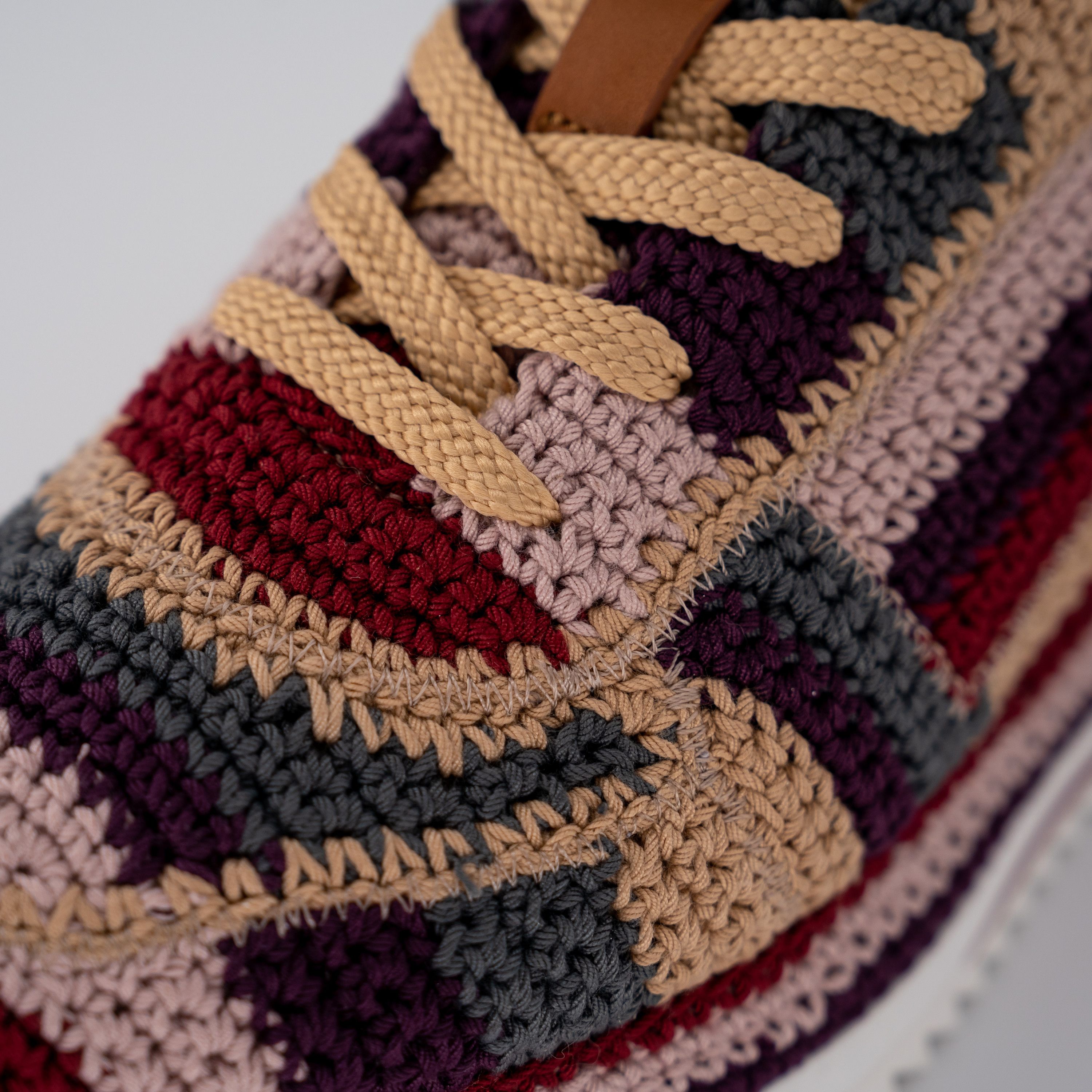 Chloe size US7 EU 37 - Chloe Myha Crocheted Knit Sneakers Burgundy Size US 7 / IT 37 - 5 Thumbnail