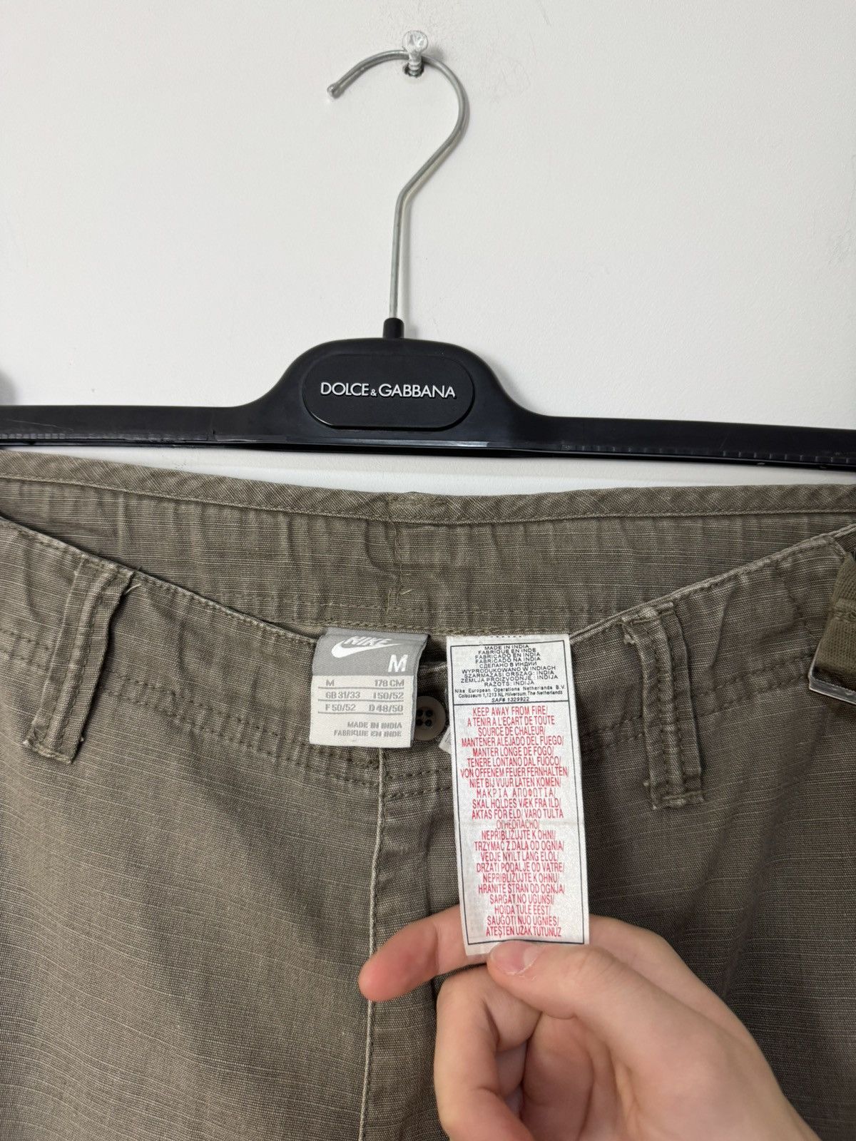 Nike Vintage Nike parachute cargo khaki pants military streetwear Size US 32 / EU 48 - 4 Thumbnail