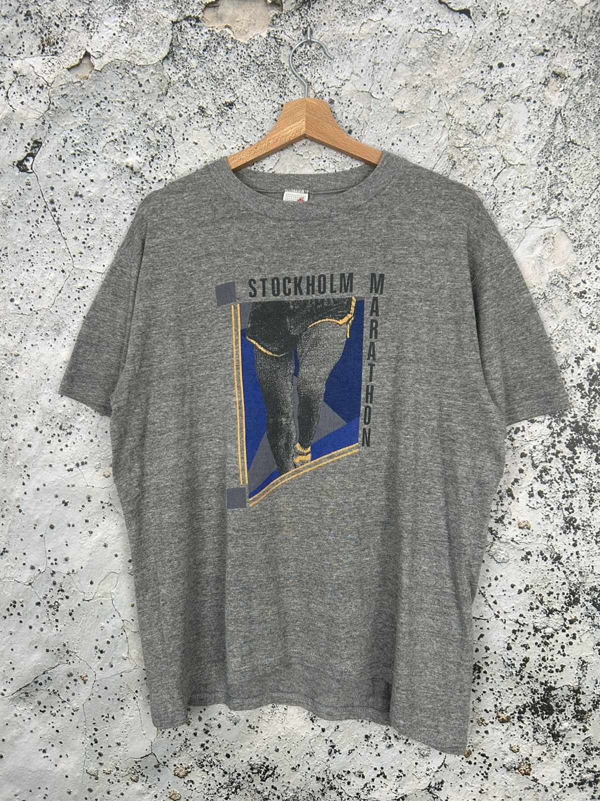 Vintage Vintage Stockholm Marathon 90s Single Stitich Archive Tee Size US L / EU 52-54 / 3 - 1 Thumbnail