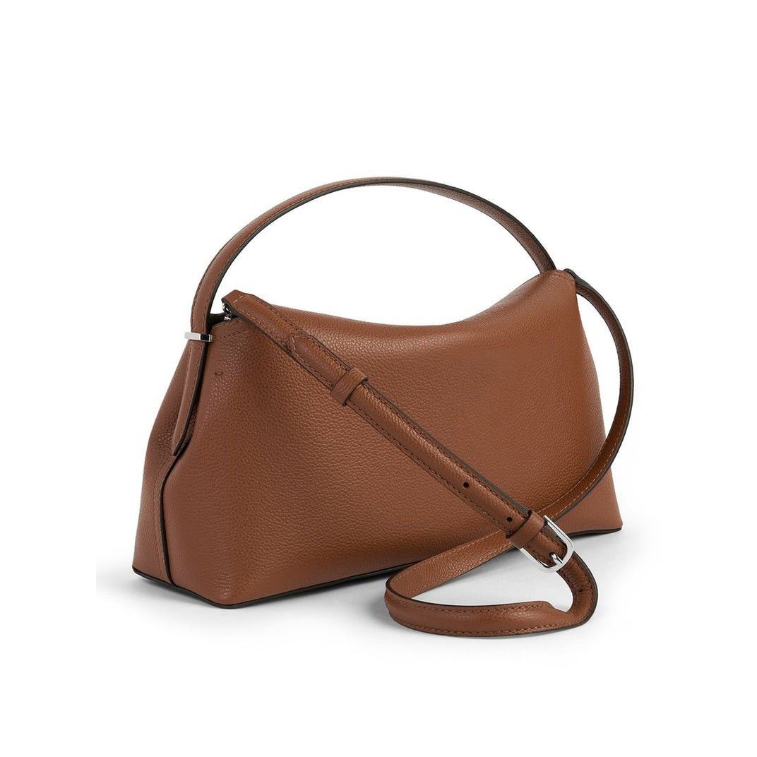 Toteme TOTEME T-Lock Sienna Brown Grained Leather Handbag New & Aut Size ONE SIZE - 3 Thumbnail