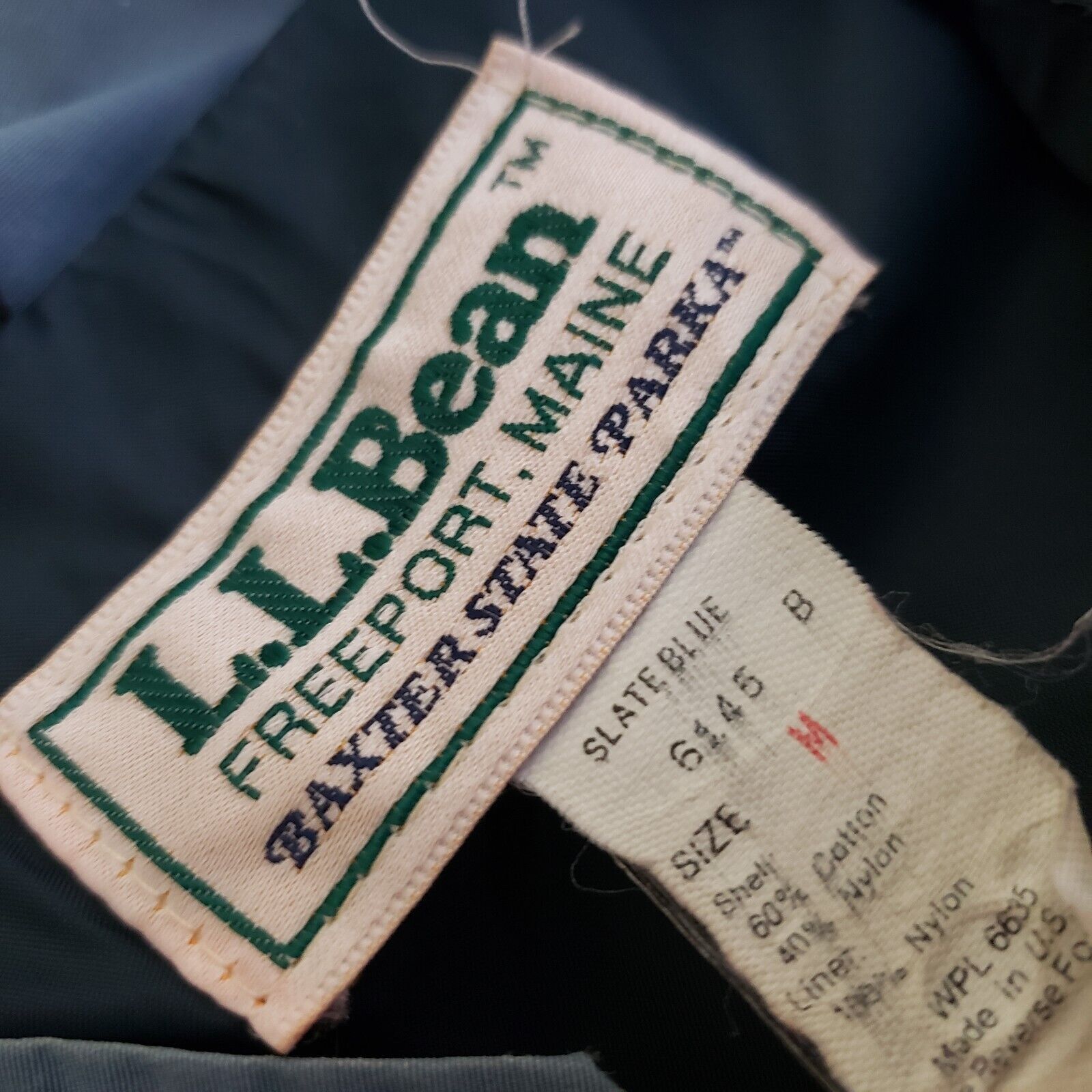 L.L. Bean Vtg LLBean Baxter State Parka Slate Hooded Coat Windbreaker Size US M / EU 48-50 / 2 - 10 Thumbnail