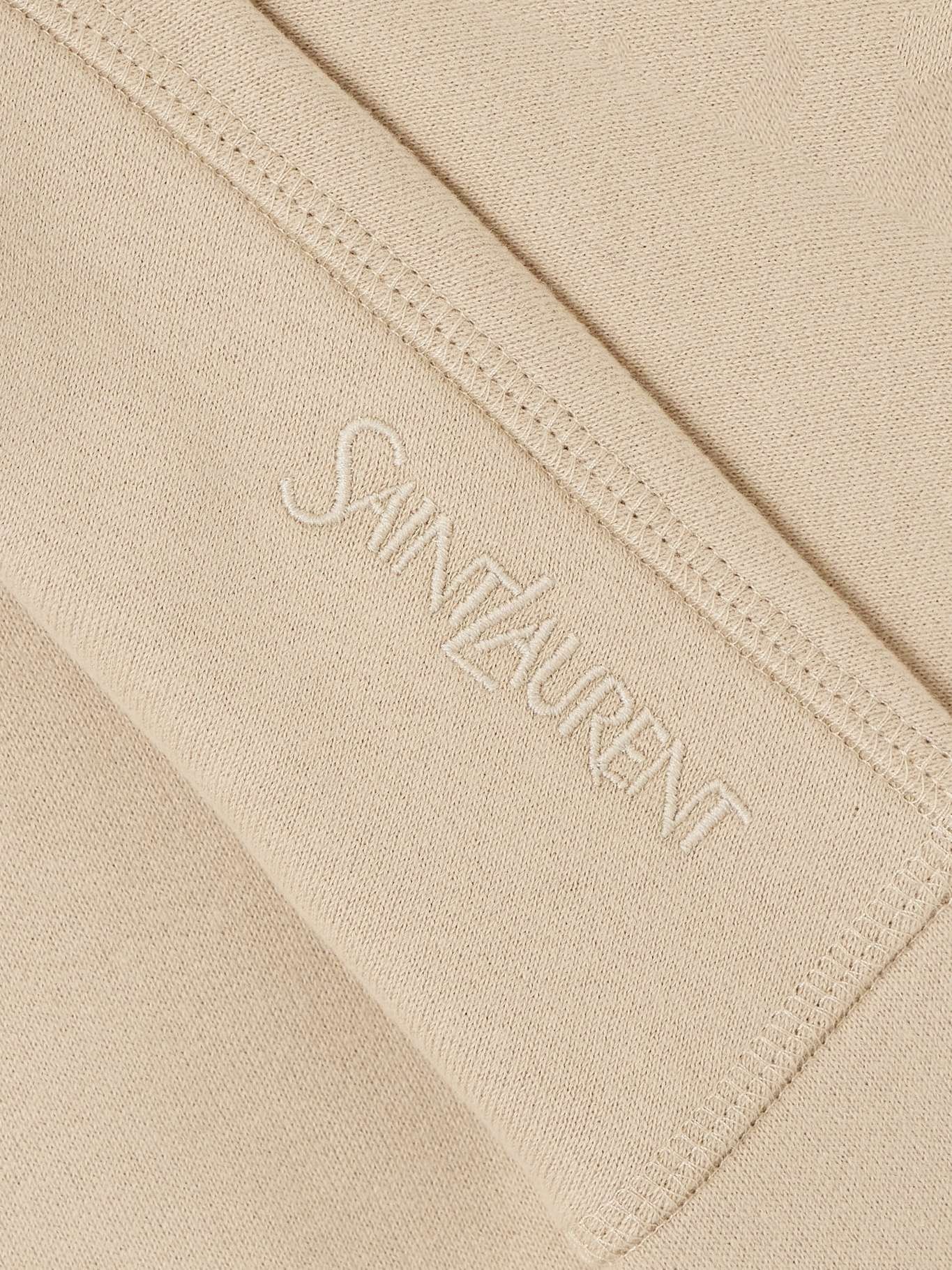 Saint Laurent Paris o1s1wg110825 770879 Cropped Sweatshirt in Ivory Size L / US 10 / IT 46 - 5 Thumbnail
