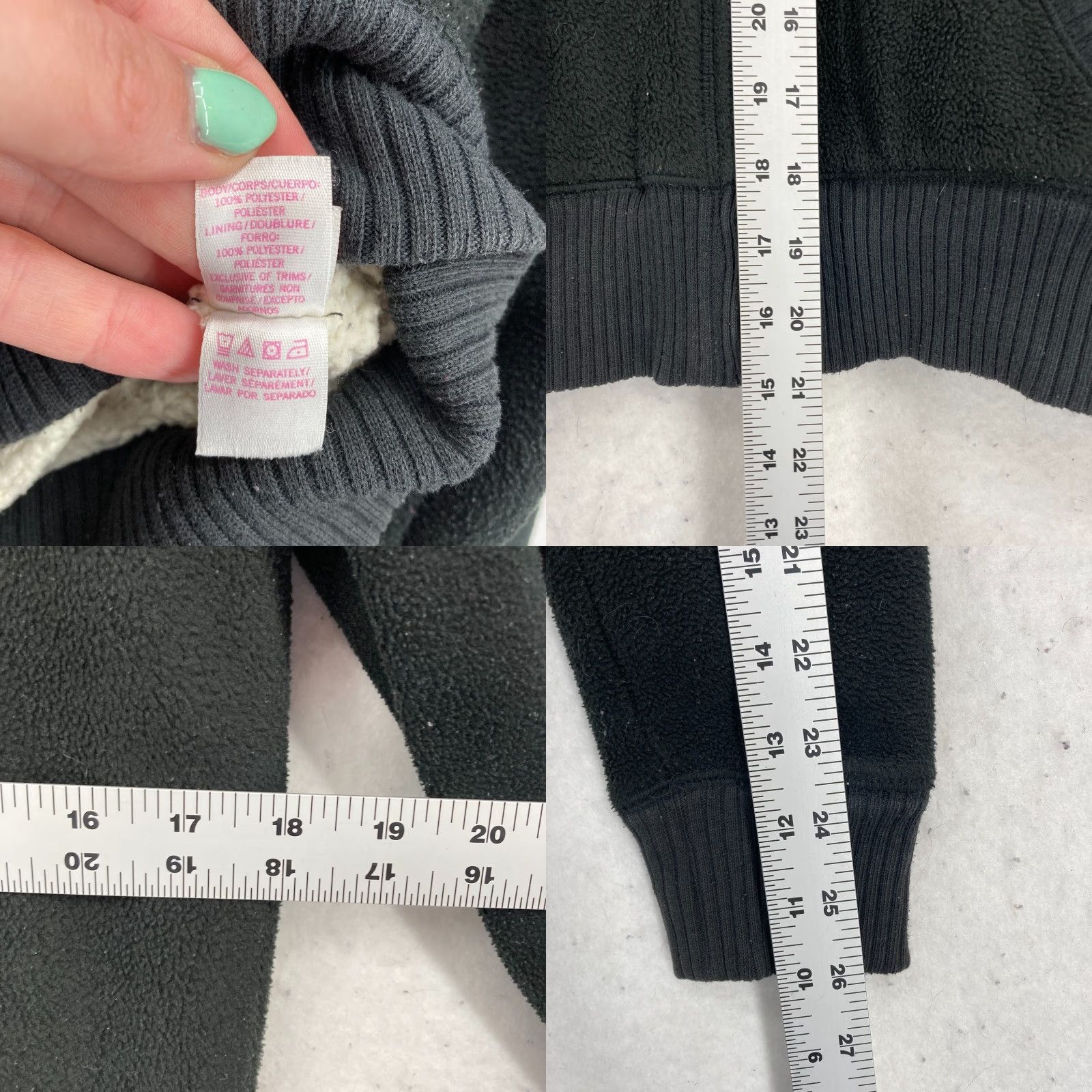 Victoria's Secret VINTAGE Victoria's Secret PINK Hoodie XS Black Full Zip Love VTG Size XS / US 0-2 / IT 36-38 - 8 Thumbnail