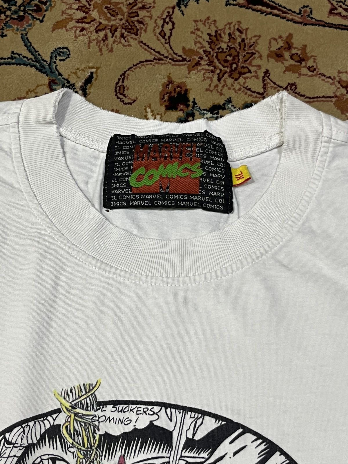 Marvel Comics Vintage 1995 Marvel Spiderman Comic Strip T-Shirt Size US XL / EU 56 / 4 - 4 Thumbnail