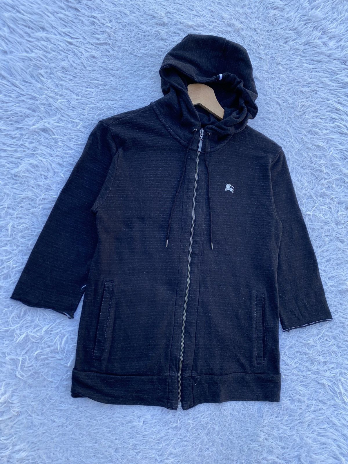 Burberry Rare Vintage Burberry Black Label 3/4 Sleeves Zip Up Sweater Size US S / EU 44-46 / 1 - 2 Thumbnail