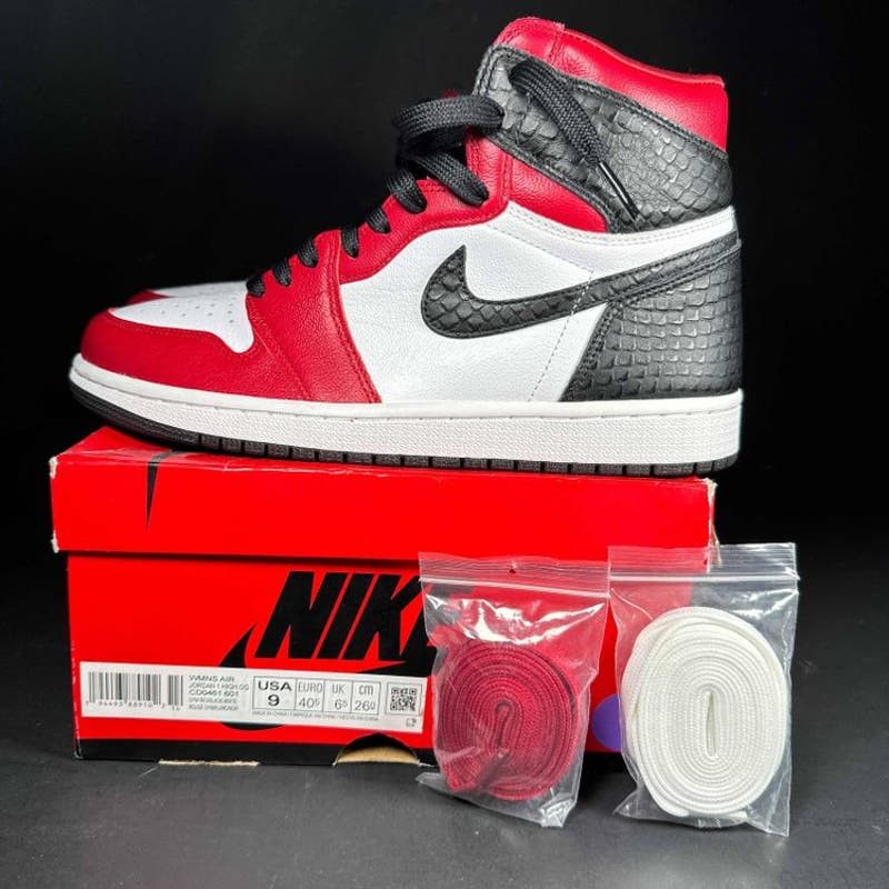 image of Air Jordan 1 Retro High OG Satin Red Womens Sneakers Size 9