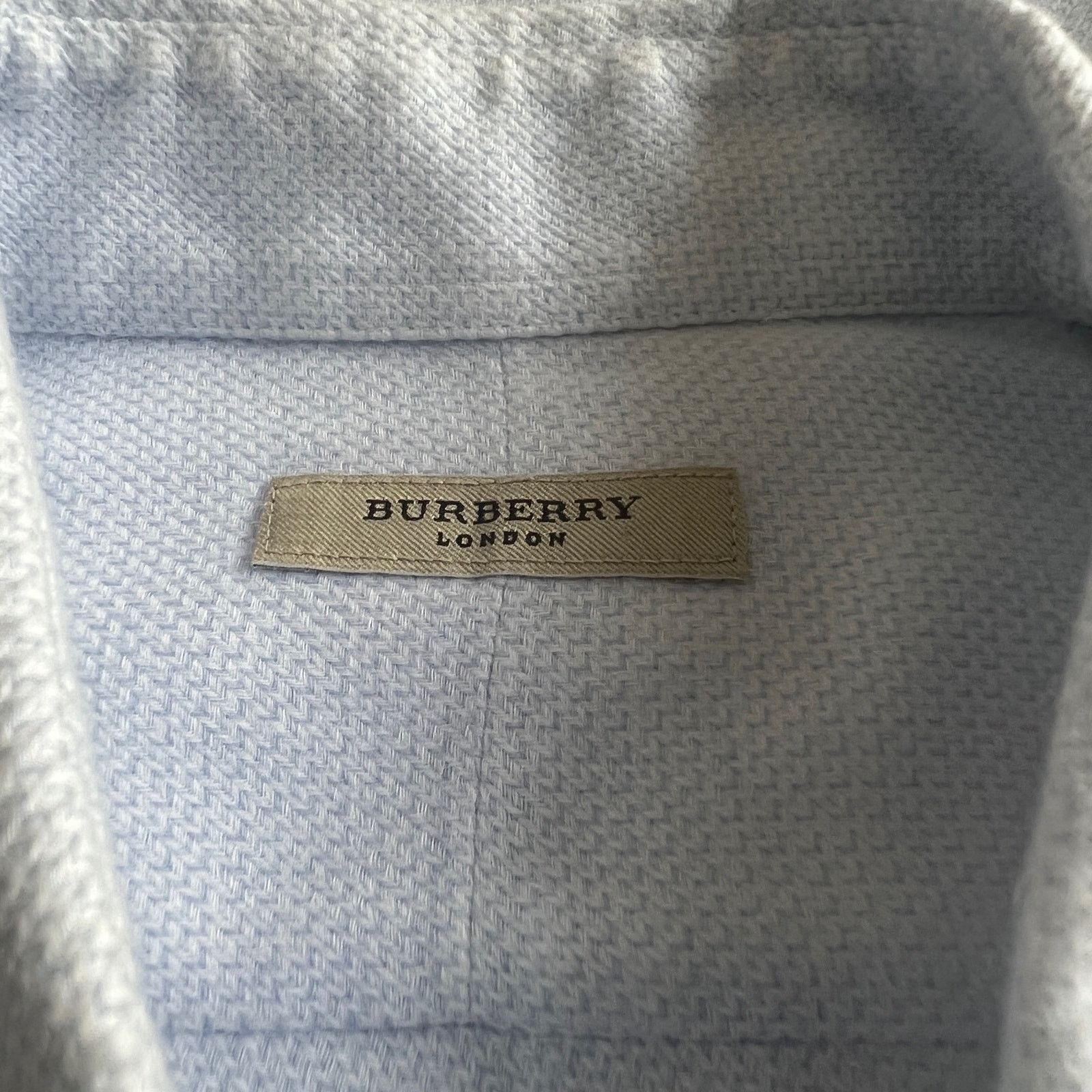 Burberry Burberry Blue White Houndstooth Cotton Button Down Shirt XL Size US XL / EU 56 / 4 - 5 Thumbnail