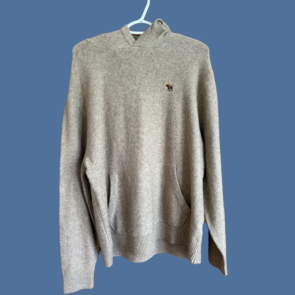 Abercrombie & Fitch VINTAGE Abercrombie & Fitch Pullover Sweater Men’s L Hood Beige 90s Y2K Preppy Size US L / EU 52-54 / 3 - 1 Thumbnail