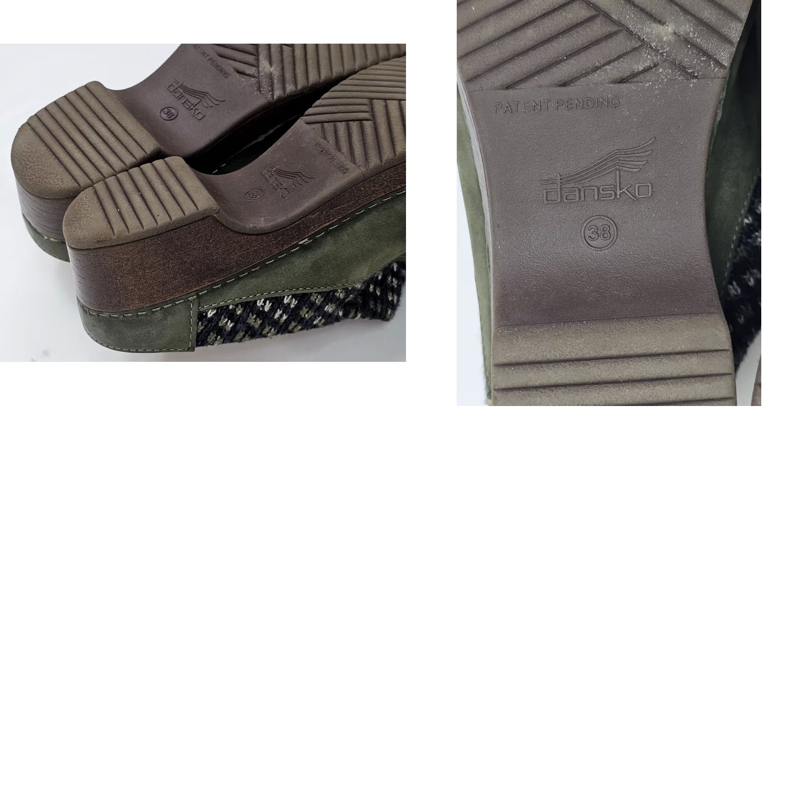 Dansko VINTAGE Dansko Bev Clogs Slide Mule Women EU 38 US 8 Burnished Green Leather EUC Size US 8 / IT 38 - 9 Thumbnail