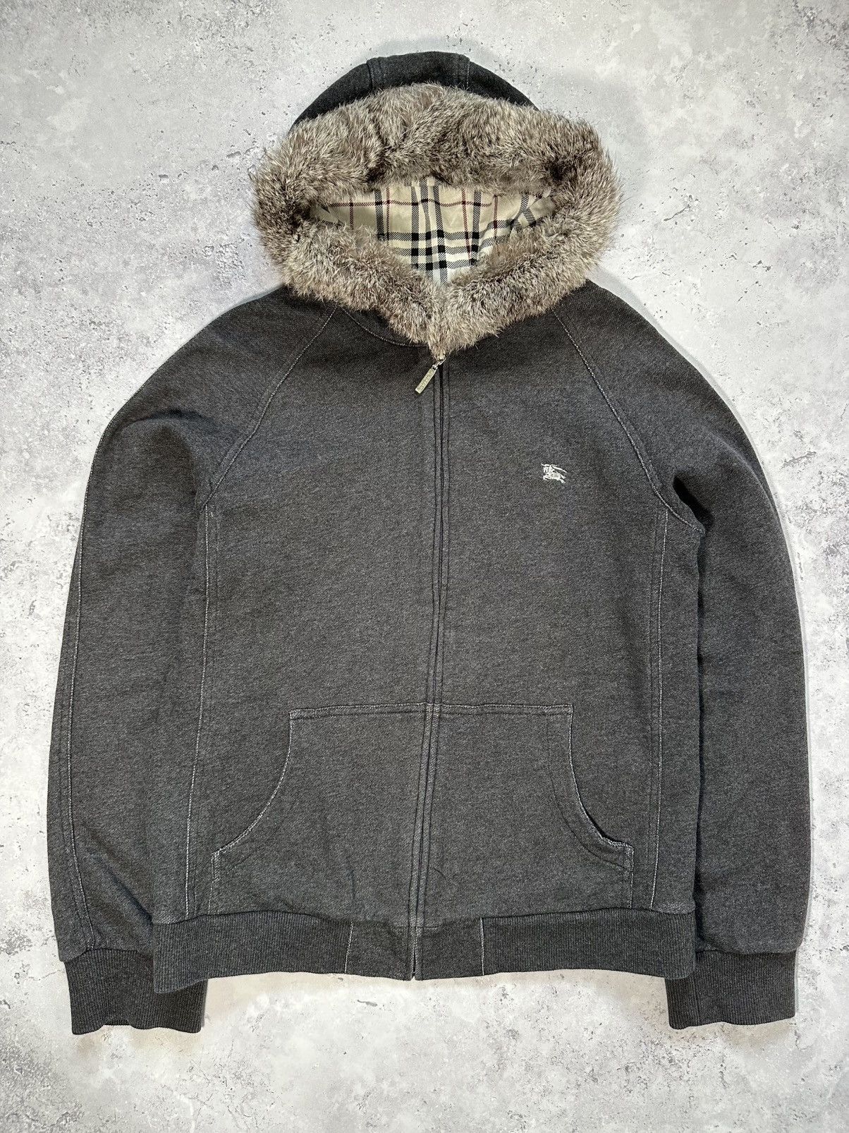 Burberry Burberry Rabbit Fur Hoodie | Grailed