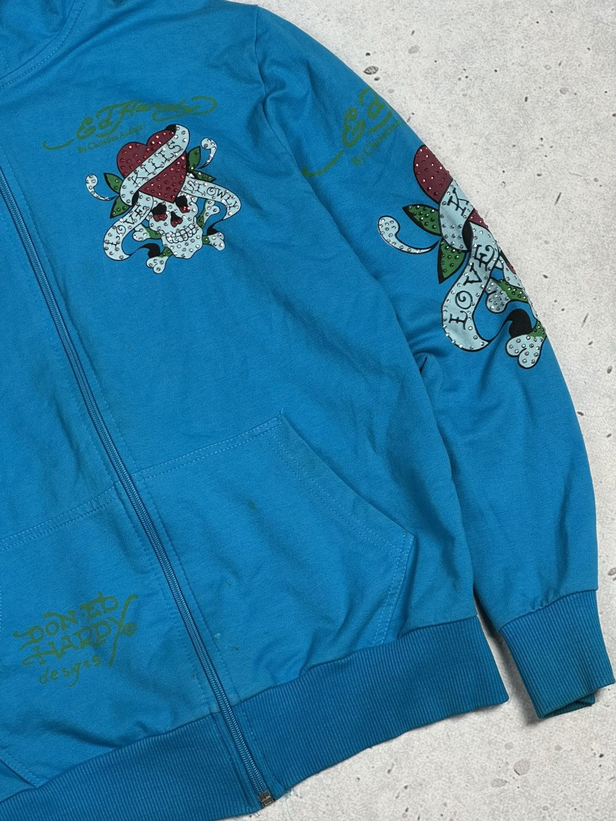 Ed Hardy Ed Hardy Avant Garde Zip Hoodie Skull Y2K If Six Was Nine Size M / US 6-8 / IT 42-44 - 7 Thumbnail