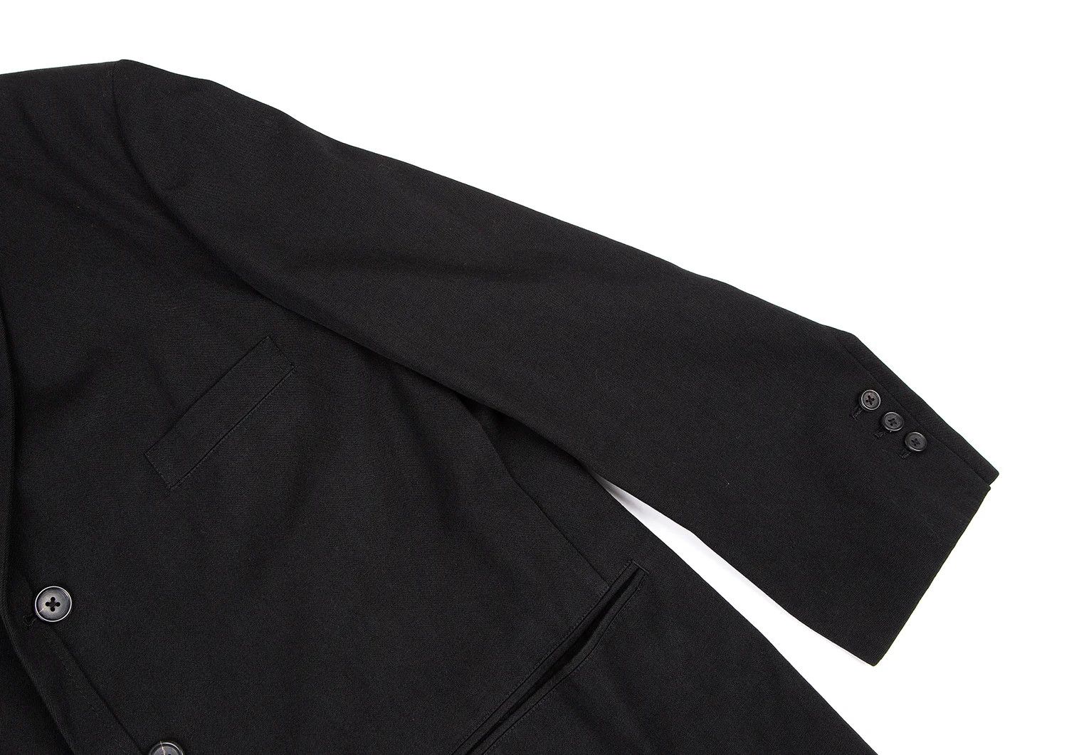 Yohji Yamamoto Yohji Yamamoto Taping Wool-Cotton Long Jacket Size US S / EU 44-46 / 1 - 7 Thumbnail