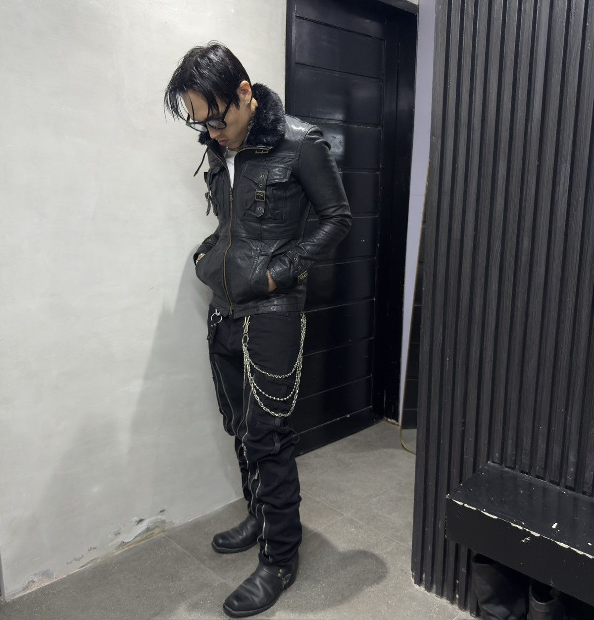 Tornado Mart Rare Tornado Mart Japan Fur Buckled Leather Jacket Size US M / EU 48-50 / 2 - 1 Thumbnail