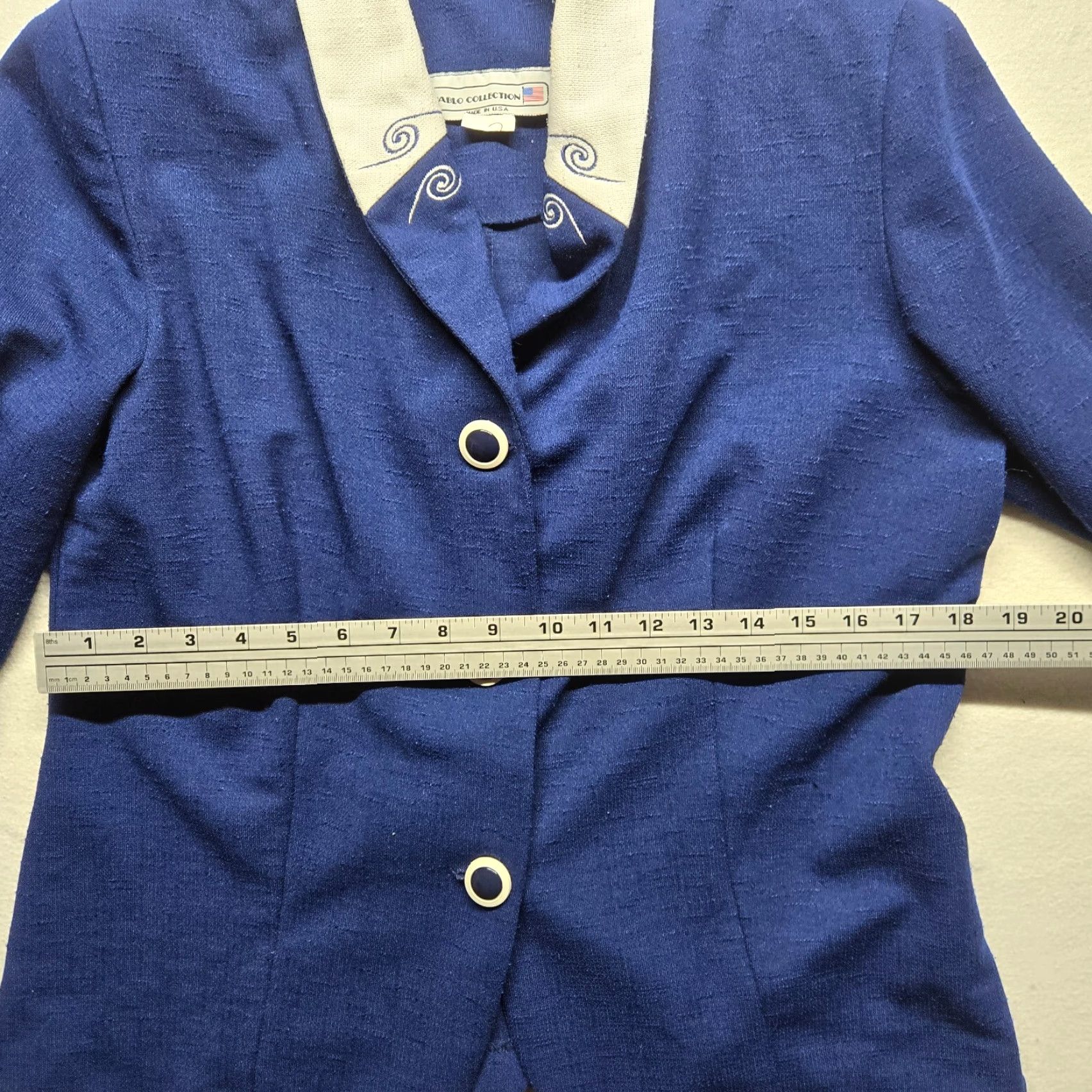 Vintage VINTAGE Pablo Collection Blazer Shirt Jacket Women 14P Petite Blue Teal Solid USA 90s Mens Womens Girls? Size XL / US 12-14 / IT 48-50 - 6 Thumbnail