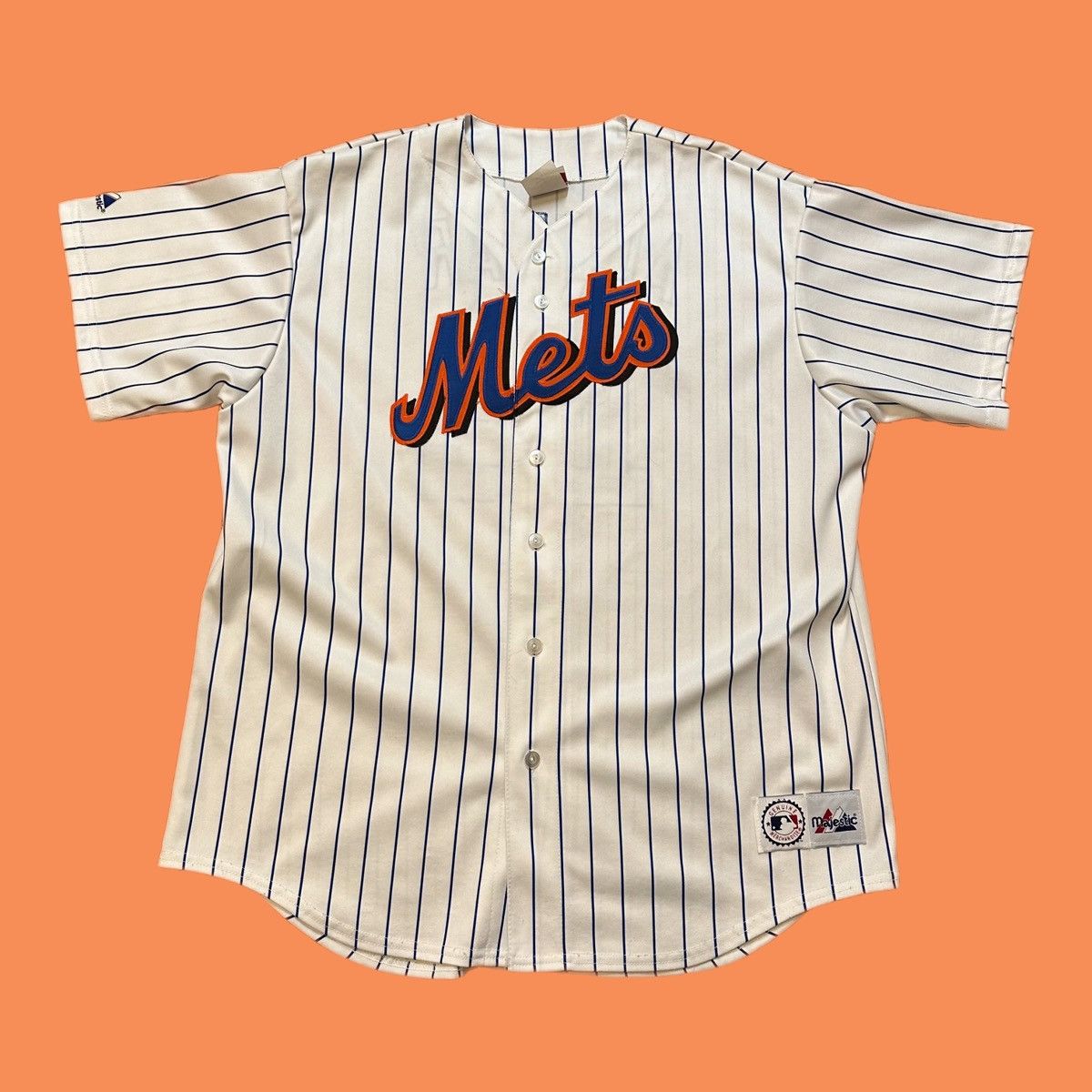 Majestic ROBERTO ALOMAR New York METS Baseball Sewn Youth Jersey