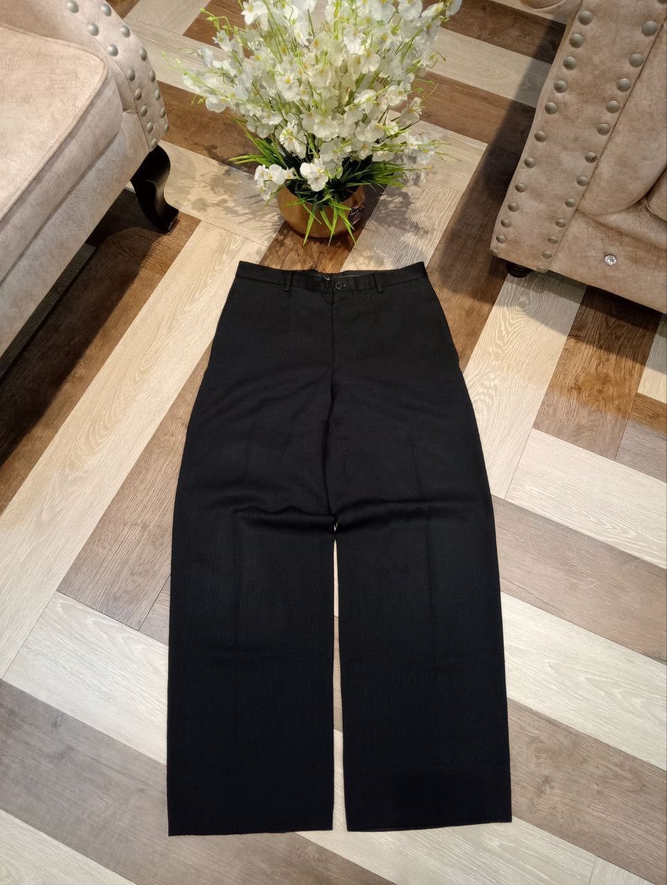 Giorgio Armani GIORGIO ARMANI BLEND WOOL SILK NYLON BAGGY TROUSERS Size US 30 / EU 46 - 1 Thumbnail