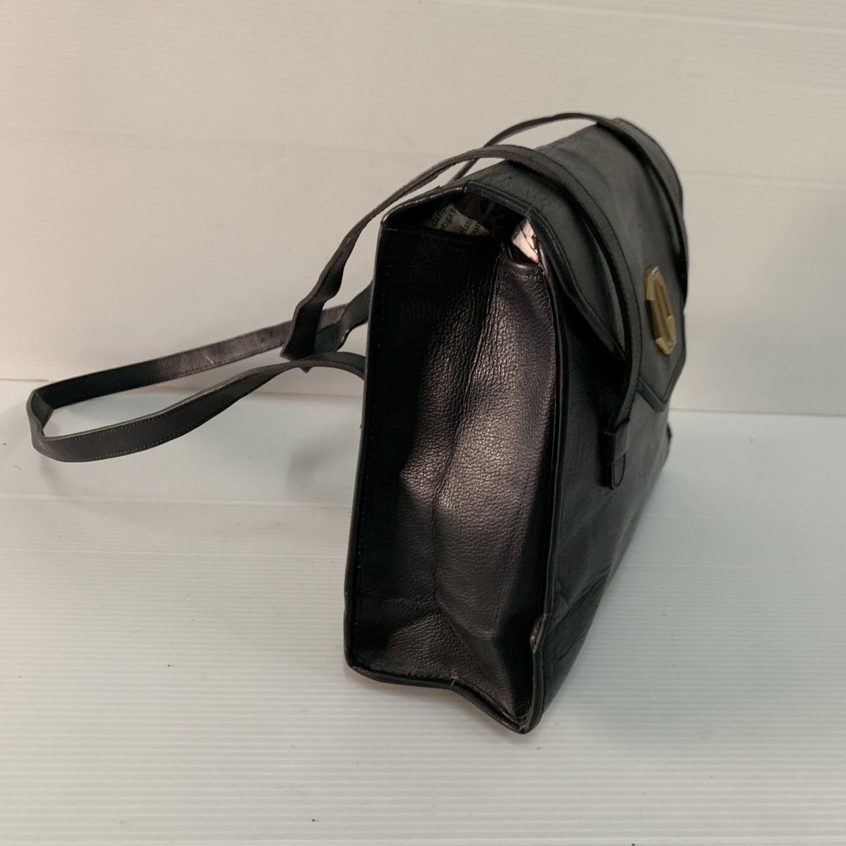 Christian Dior Monsieur Christian Dior Black Vintage Leather Handbag Size ONE SIZE - 3 Thumbnail