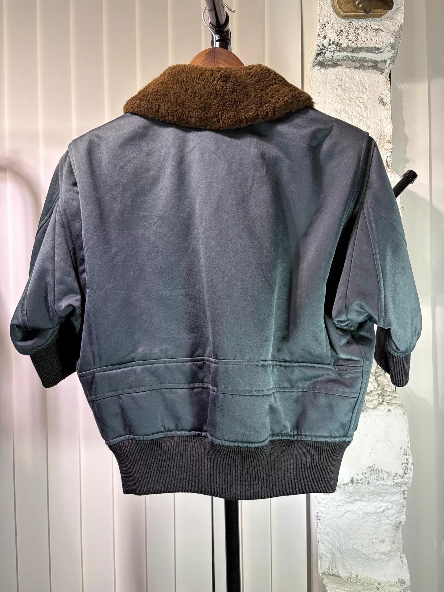 Jean Paul Gaultier JPG 92AW MA1 Mid-Sleeve Notch Collar Fur Collar Size XL / US 12-14 / IT 48-50 - 2 Thumbnail
