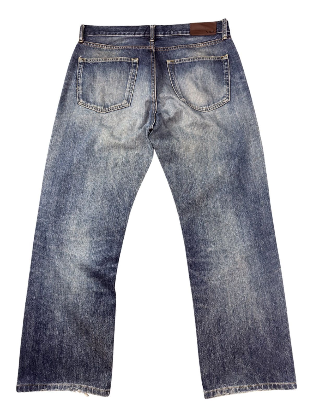 Fashion Victim Vintage 90s Uniqlo Whisker Faded Wash Distressed Denim W32 Size US 32 / EU 48 - 2 Thumbnail