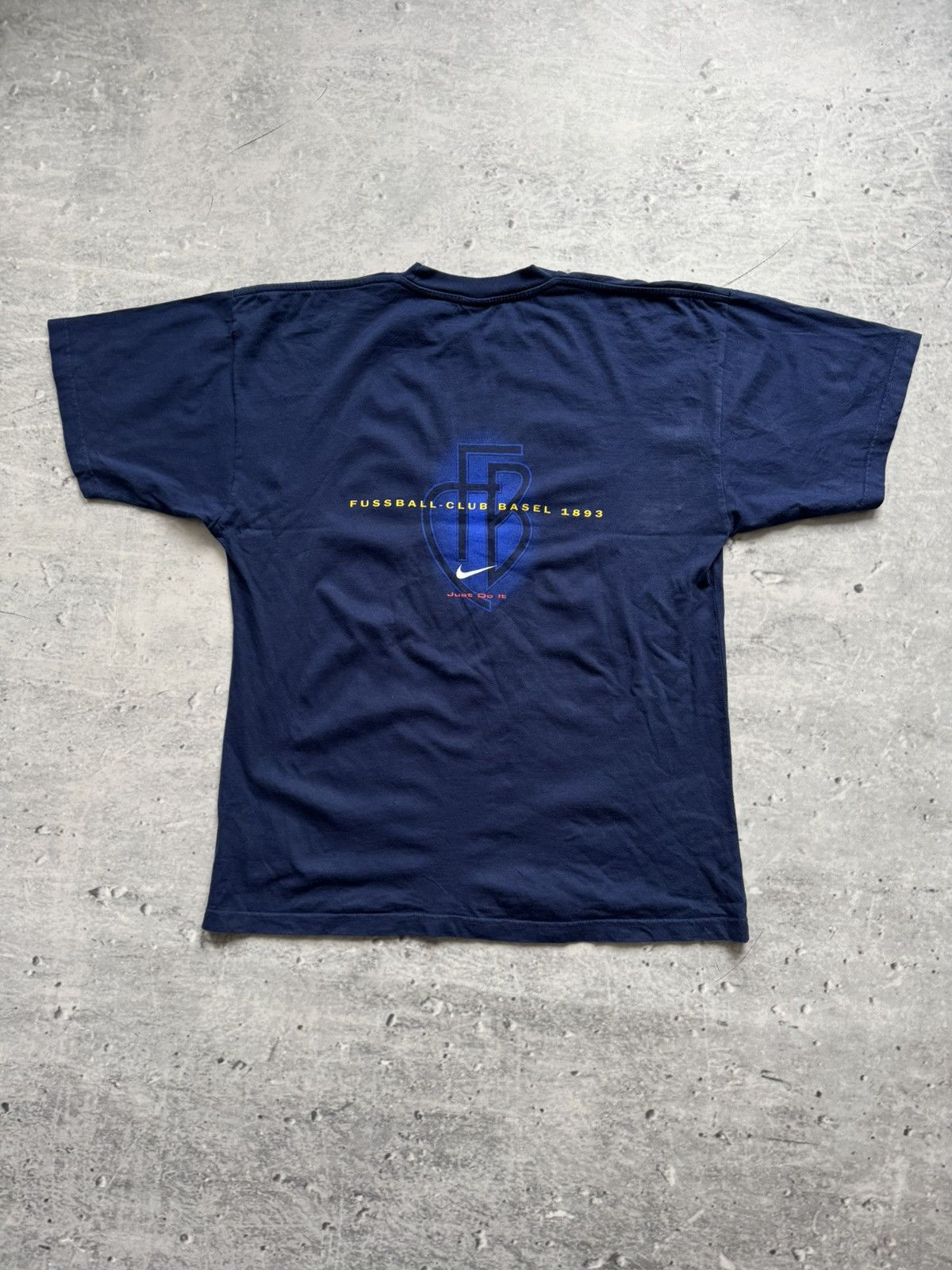 Nike × Vintage 💙Nike Beautiful FCB Football Club Basel Just Do It Size US XL / EU 56 / 4 - 1 Thumbnail