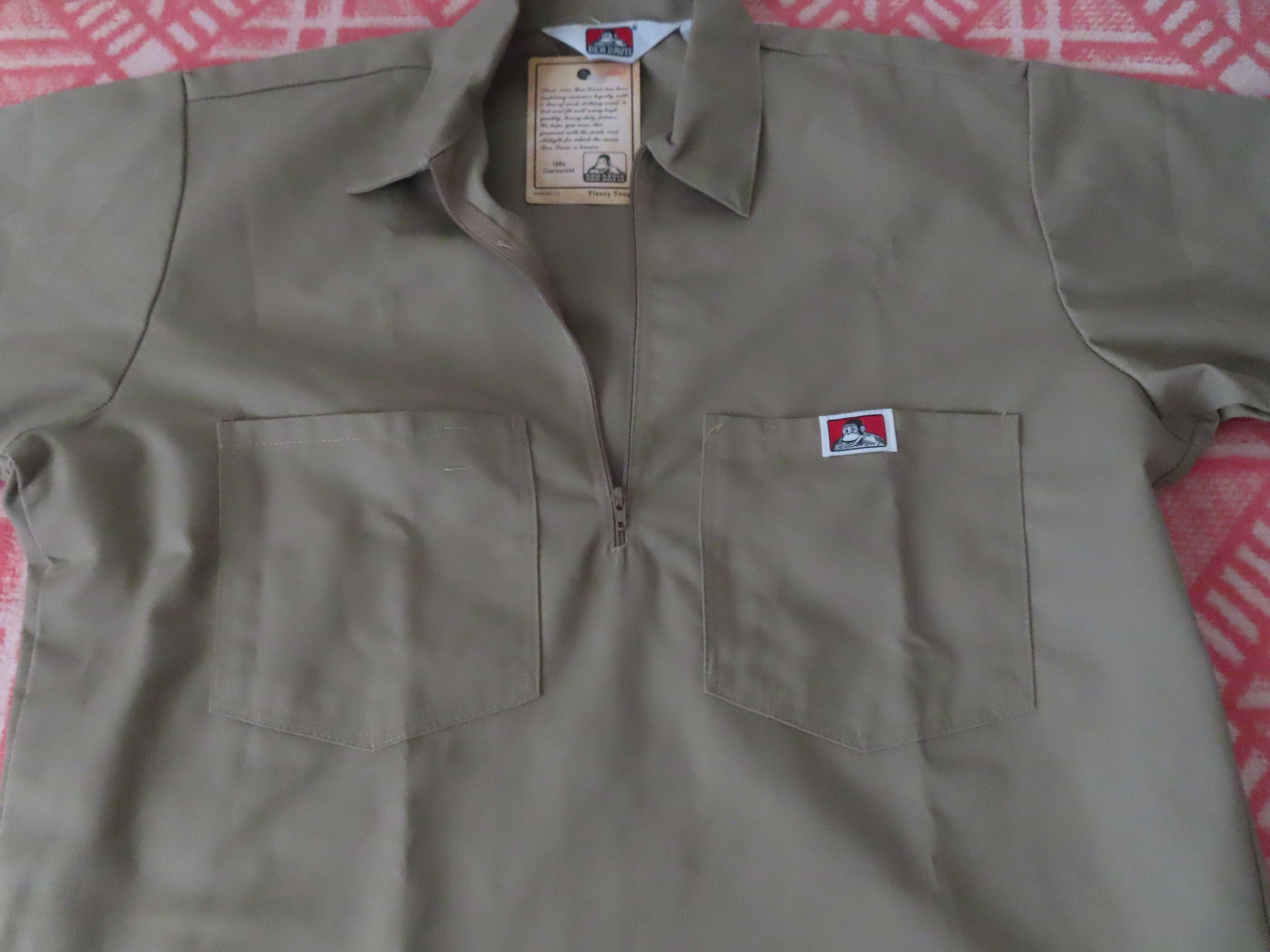 Ben Davis × Vintage Ben Davis Khaki Work Shirt 1/2 Zip Size US M / EU 48-50 / 2 - 2 Thumbnail